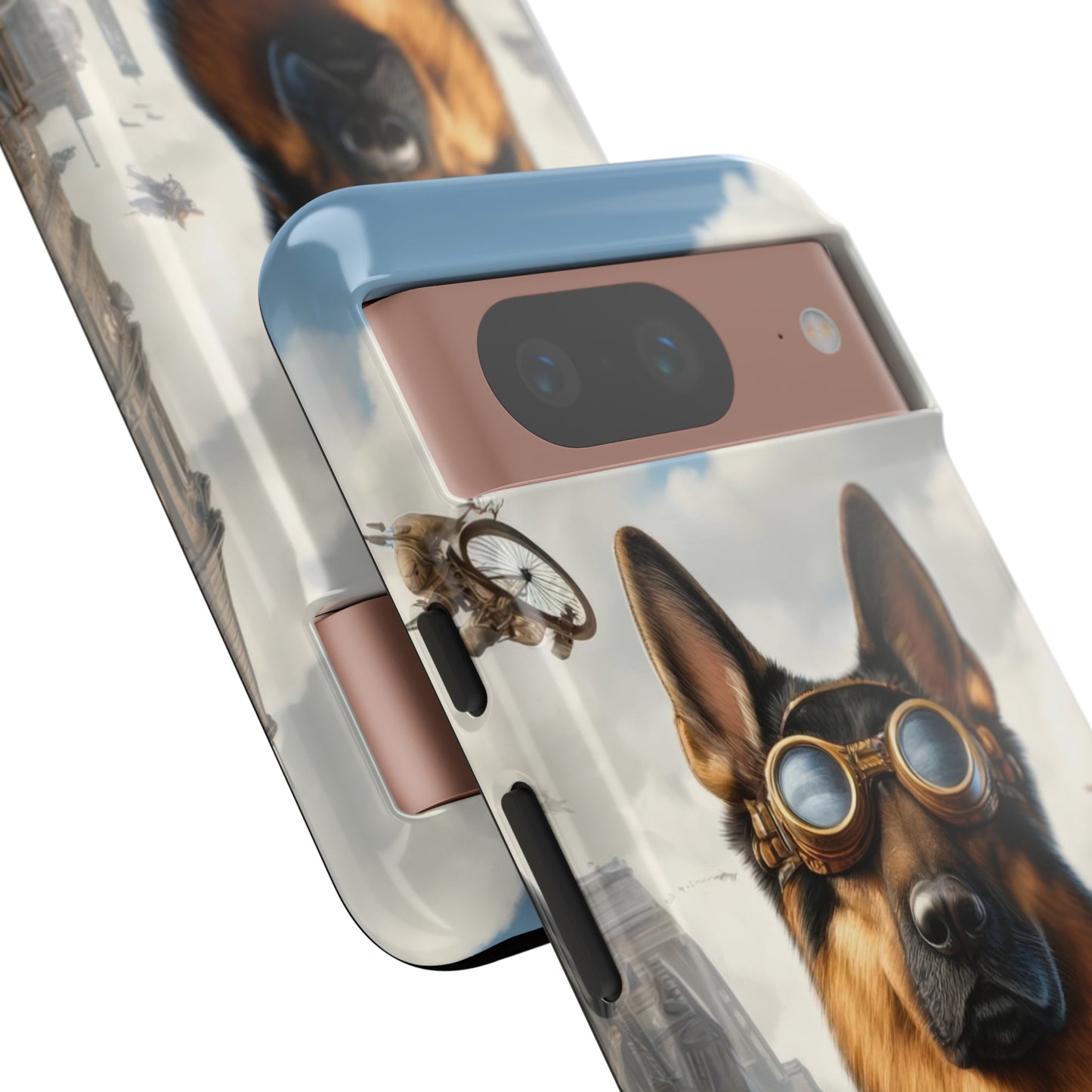 Realism and steampunk German Shepherd Phone Case