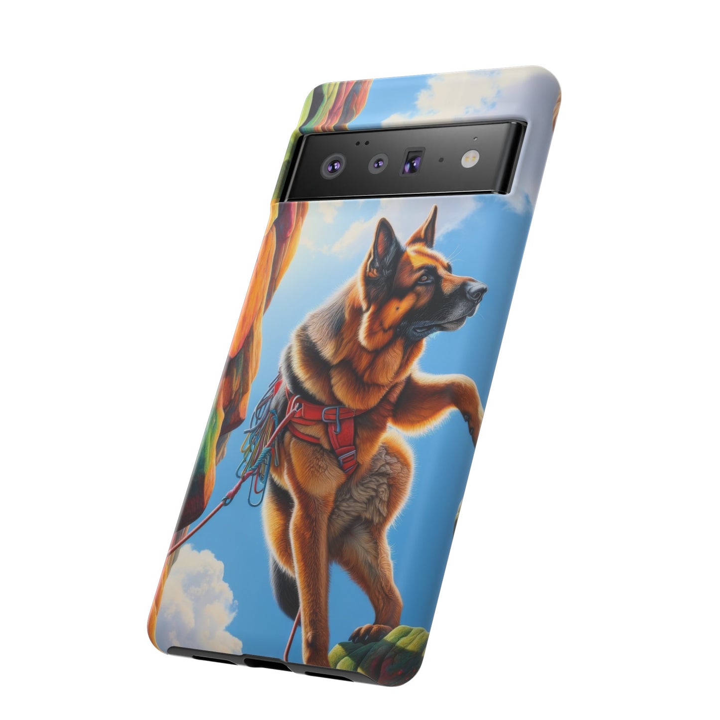 German Shepherd Rock climbing Phone Case