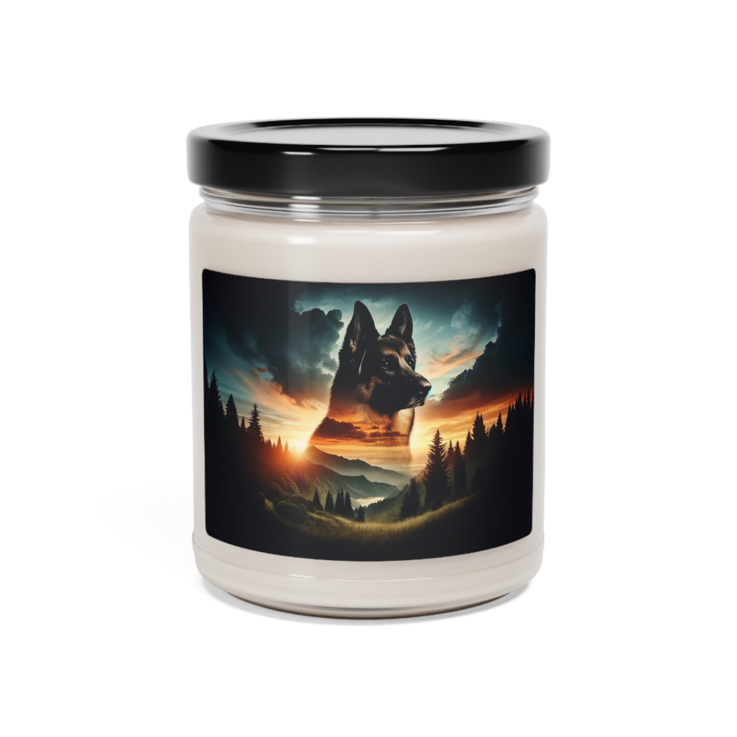 Double Exposure German Shepherd Scented Soy Candle, 9oz