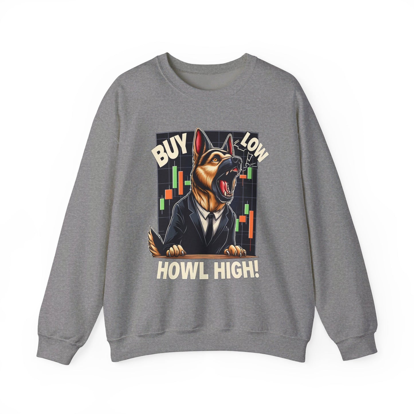 Buy Low.  Howl High! Sweatshirt (10 colors) (German Shepherd)