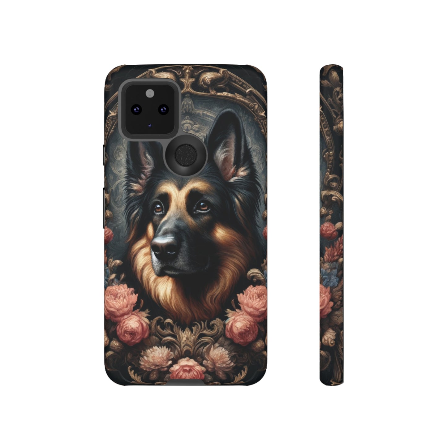 Gothic, high angle German Shepherd Phone Case