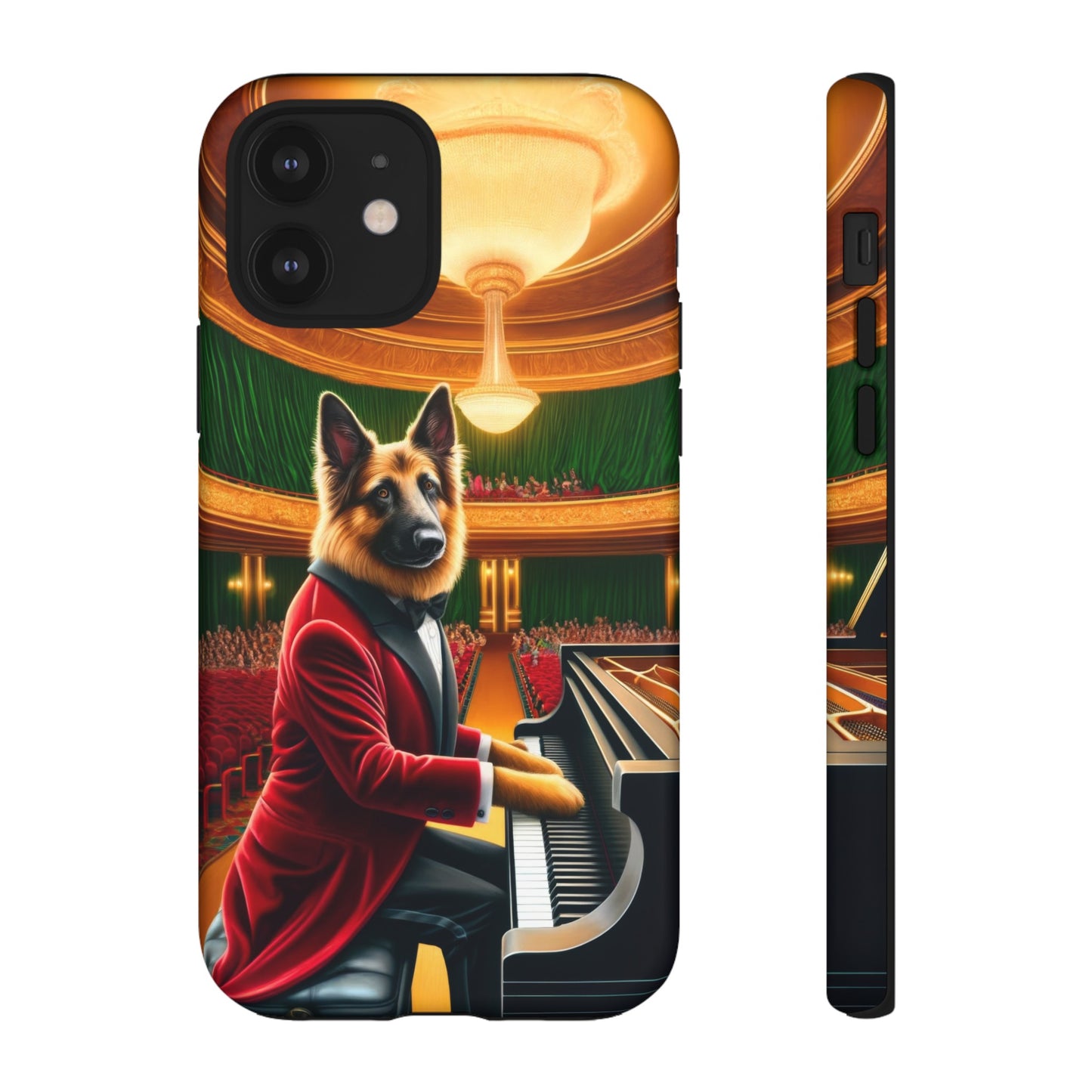 German Shepherd Playing the Piano Phone Case