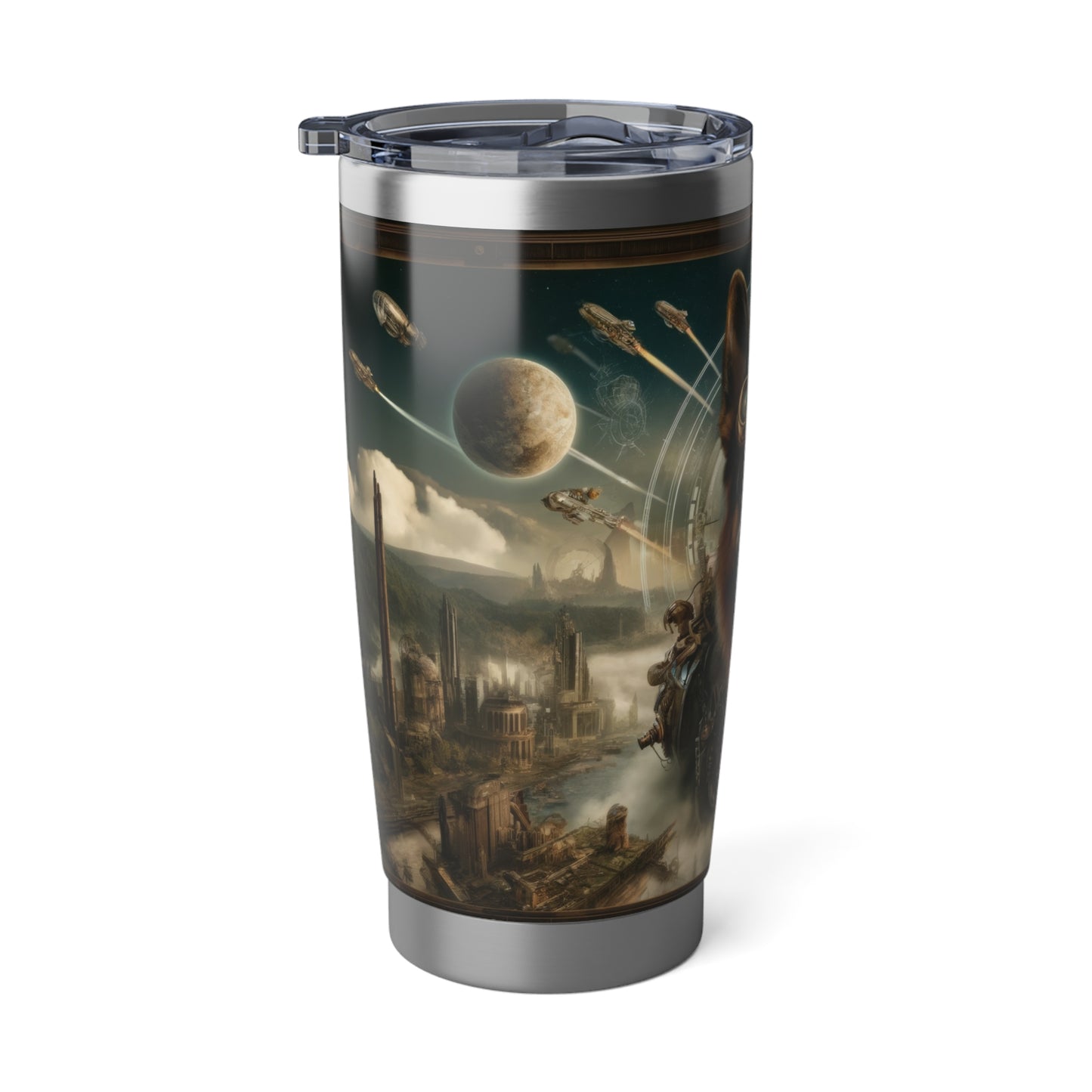 Steampunk Fantasy German Shepherd 20oz Tumbler