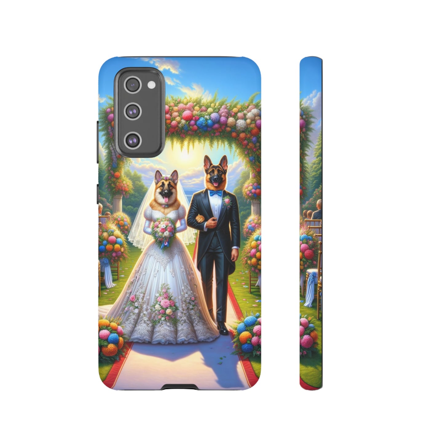 German Shepherds getting Married  Phone Case