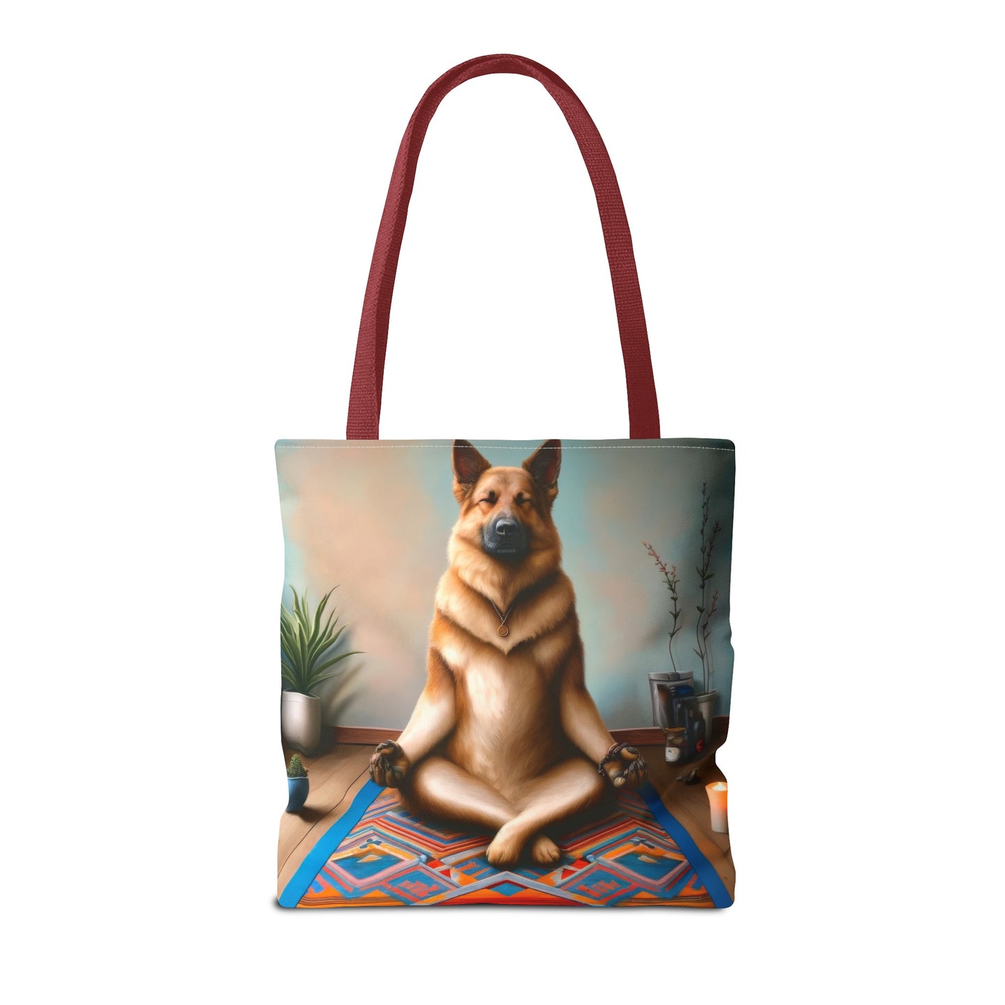 German Shepherd Meditating Tote Bag