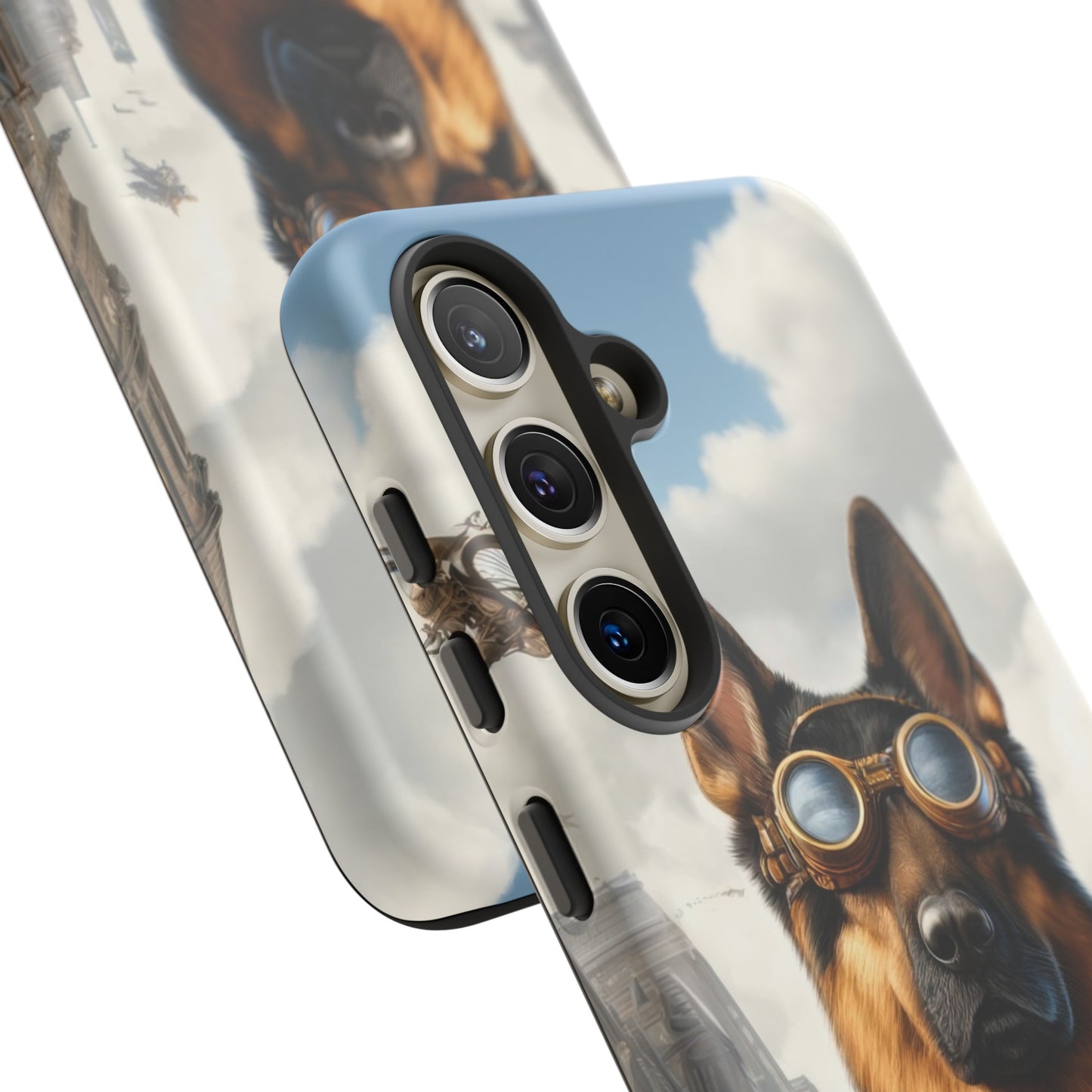 Realism and steampunk German Shepherd Phone Case