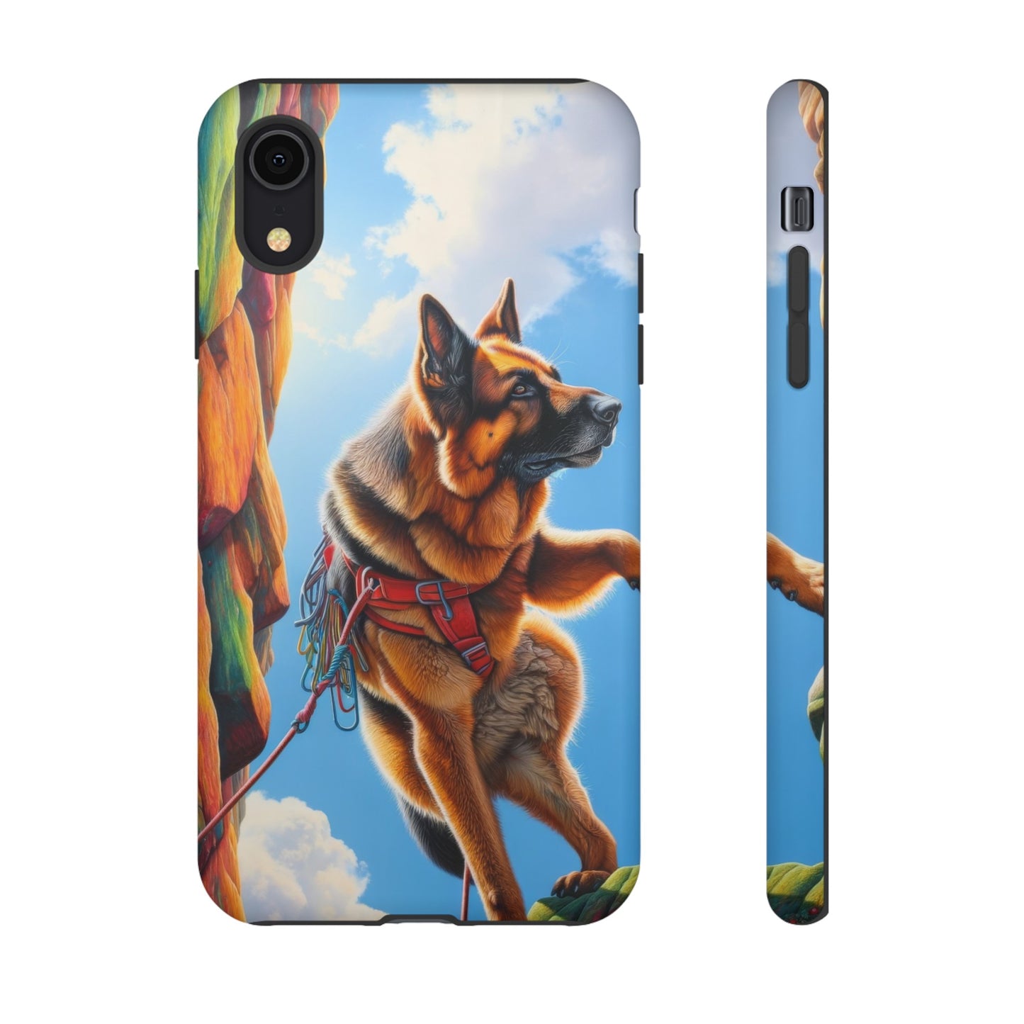 German Shepherd Rock climbing Phone Case