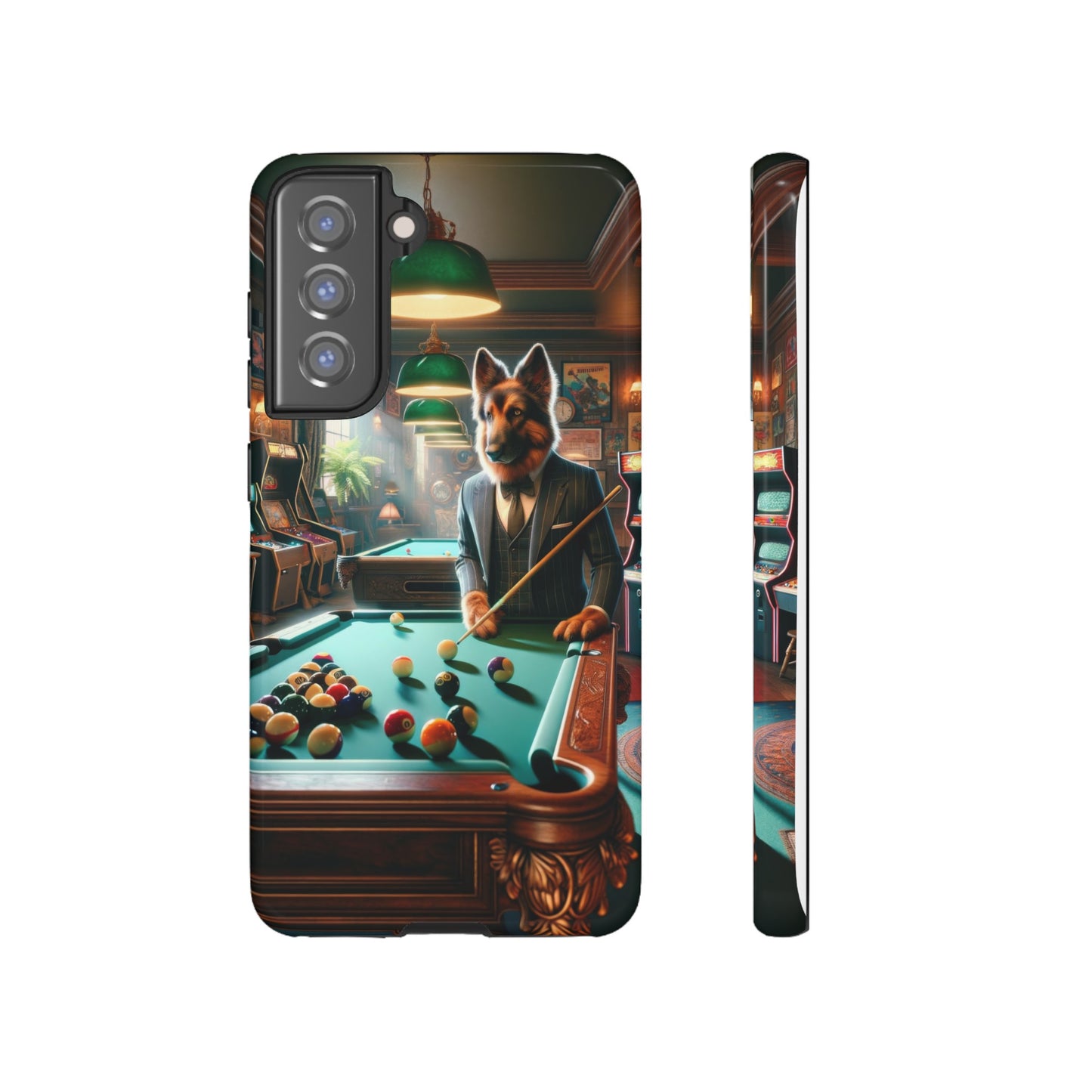 German Shepherd Playing Pool Phone Case