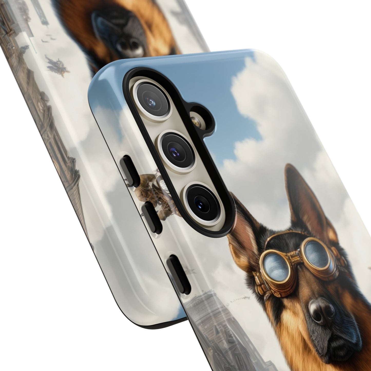 Realism and steampunk German Shepherd Phone Case