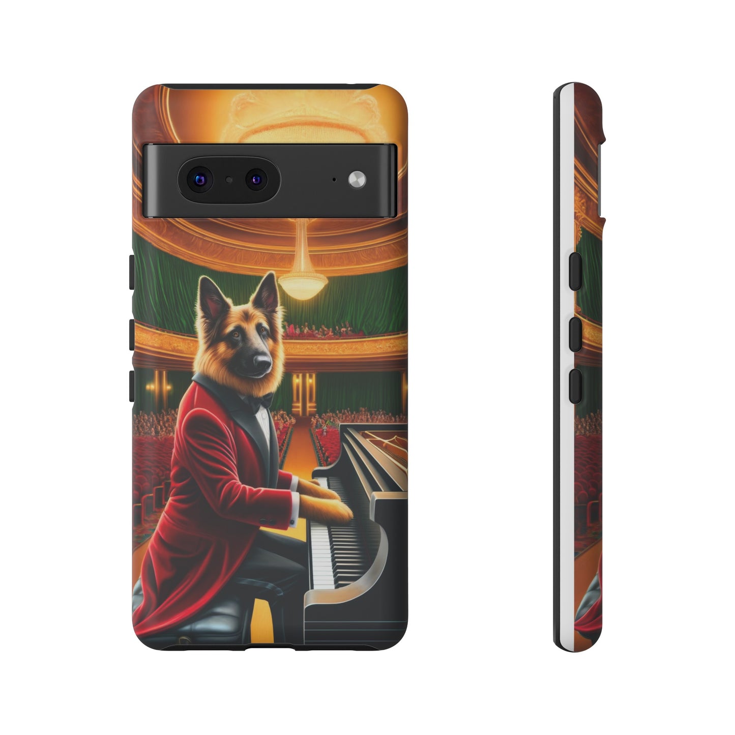 German Shepherd Playing the Piano Phone Case