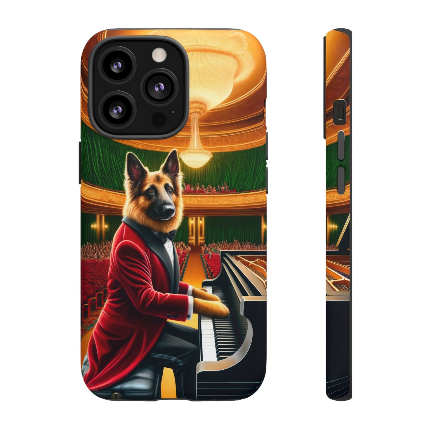 German Shepherd Playing the Piano Phone Case