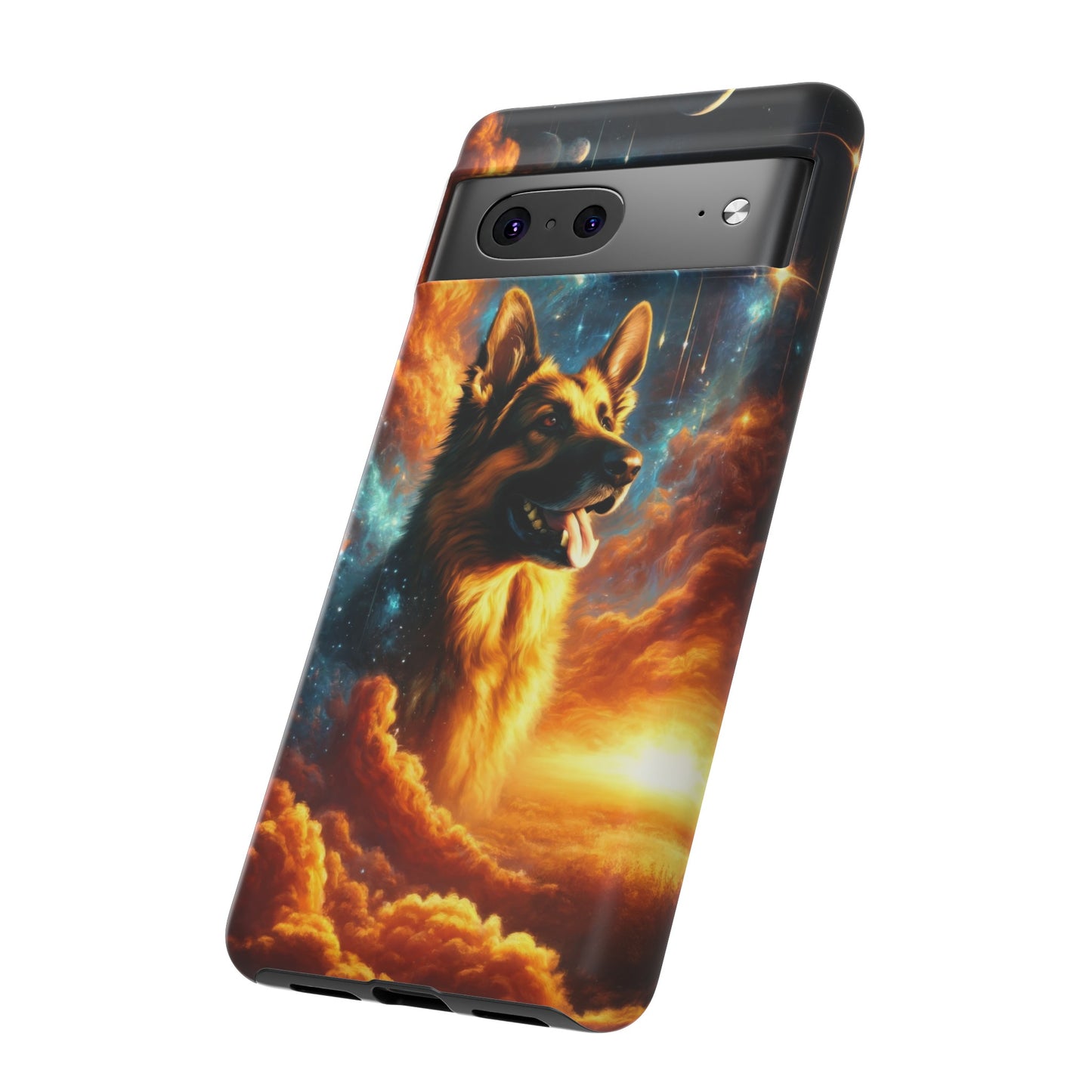 Sci-fi and stars-themed German Shepherd Phone Case