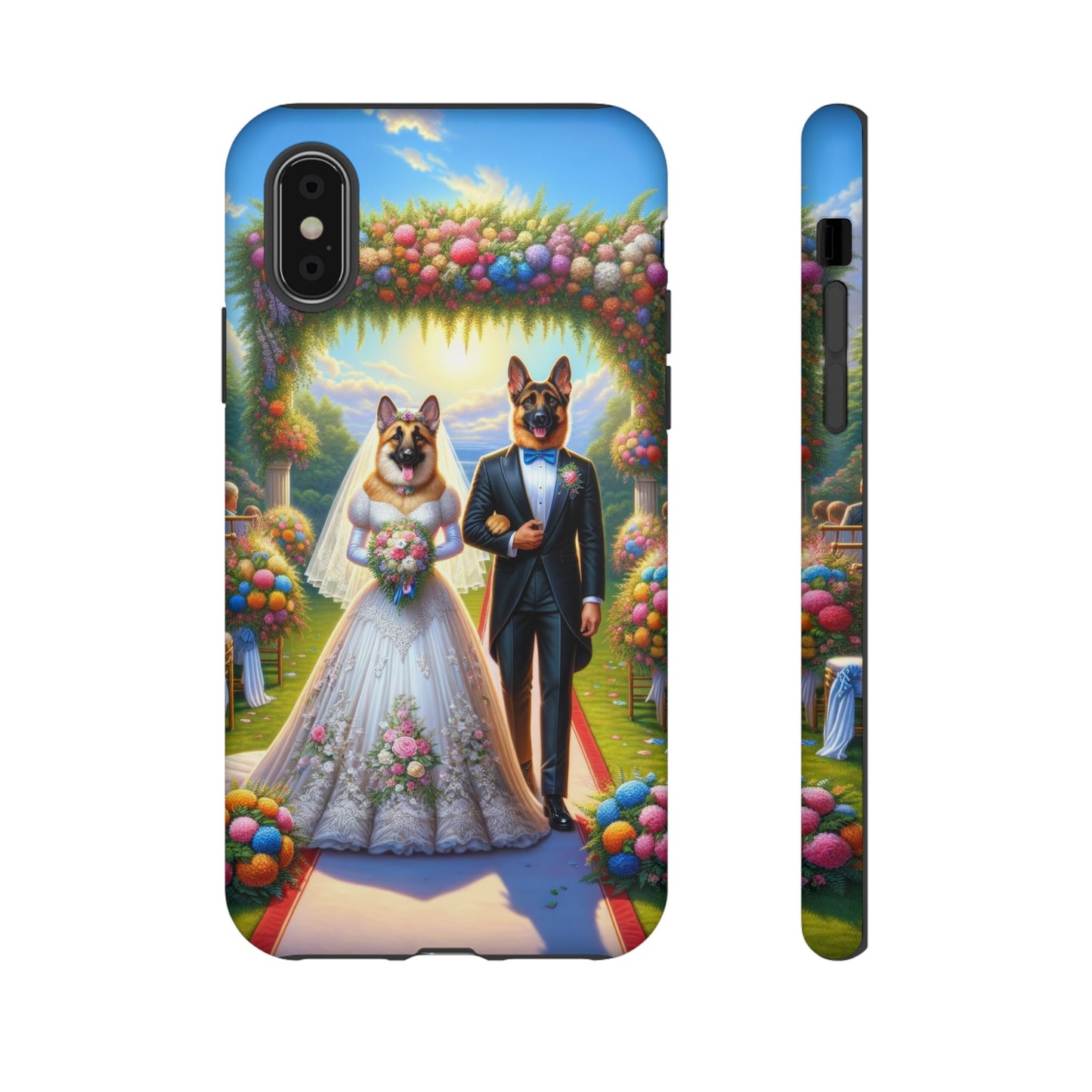 German Shepherds getting Married  Phone Case