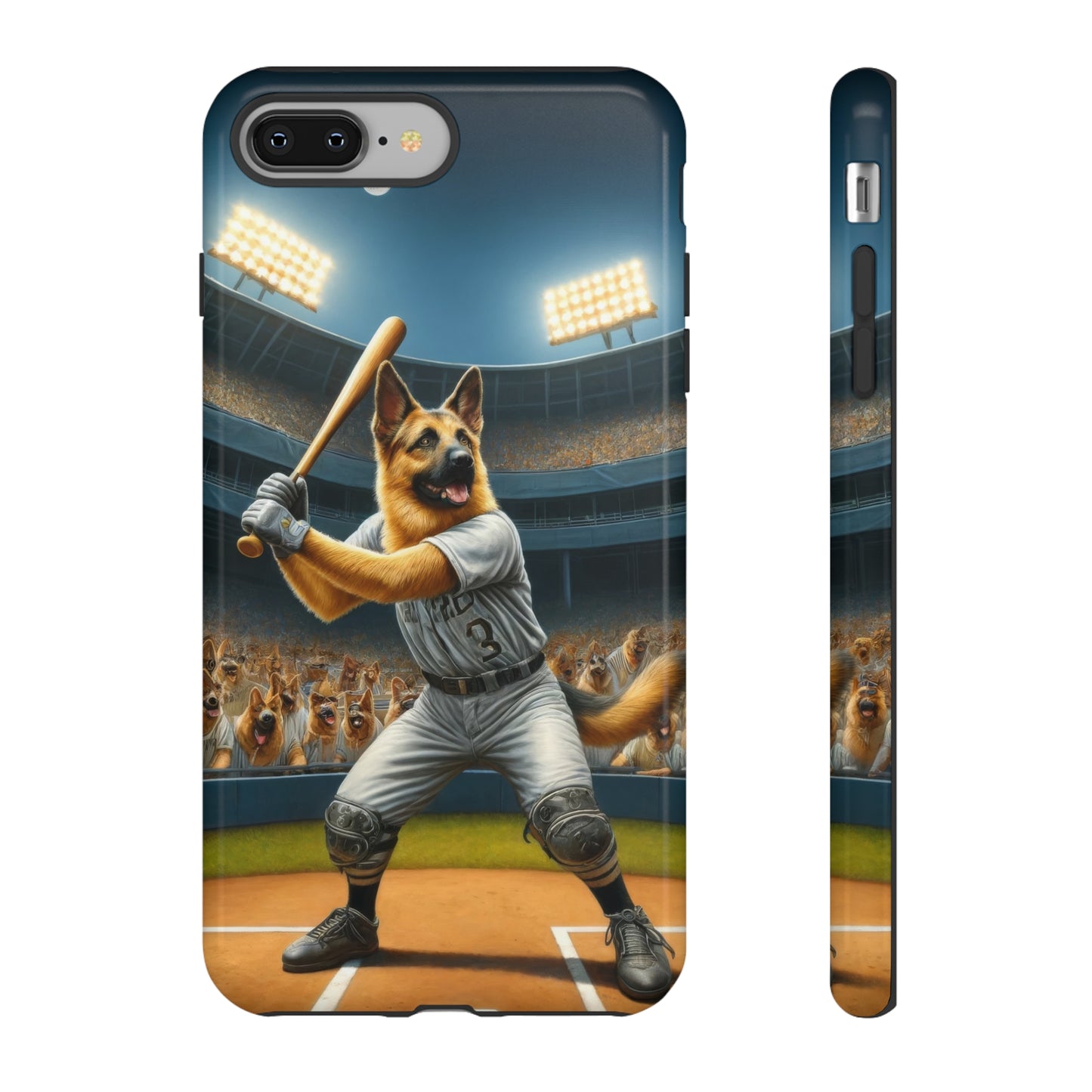 German Shepherd Playing Baseball Tough Phone Case