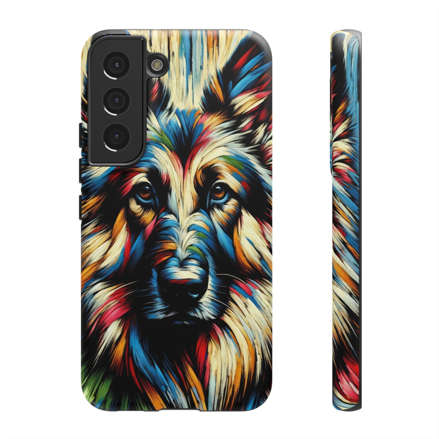 Fauvism scratchboard technique German Shepherd Phone Case