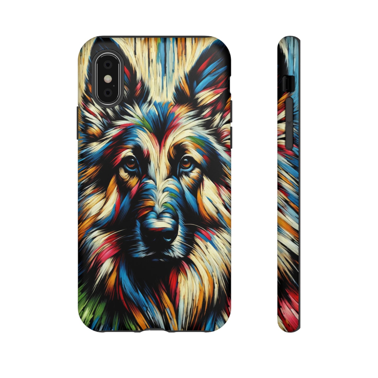 Fauvism scratchboard technique German Shepherd Phone Case