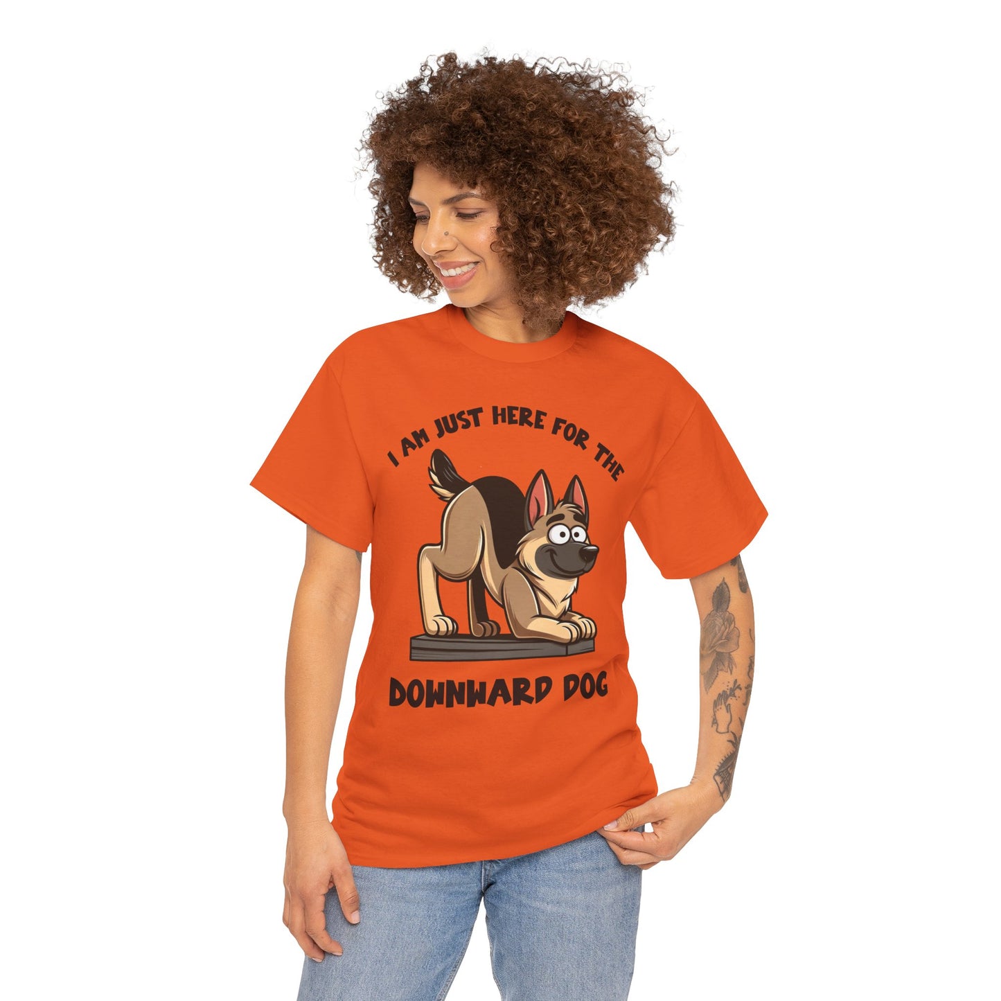 DownWard Dog T-Shirt (13 colors) (German Shepherd)