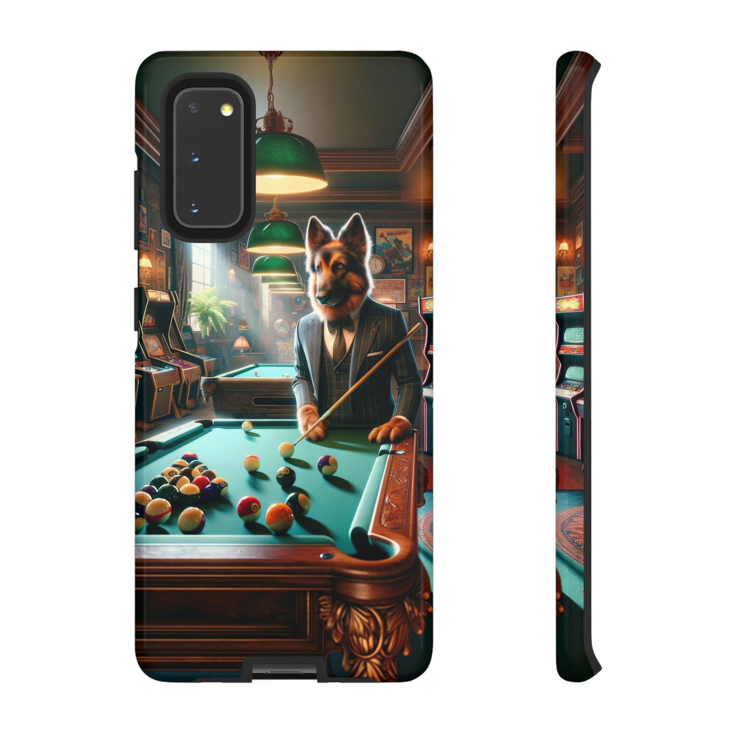 German Shepherd Playing Pool Phone Case