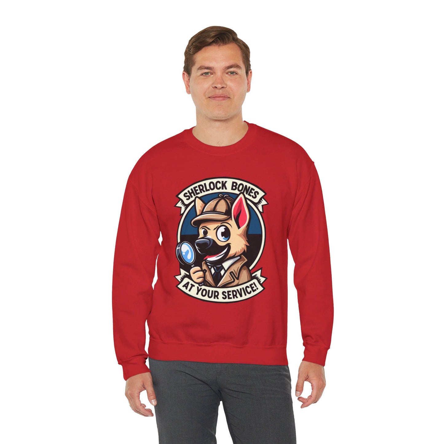 Sherlock Bones Sweatshirt (10 colors) (German Shepherd)