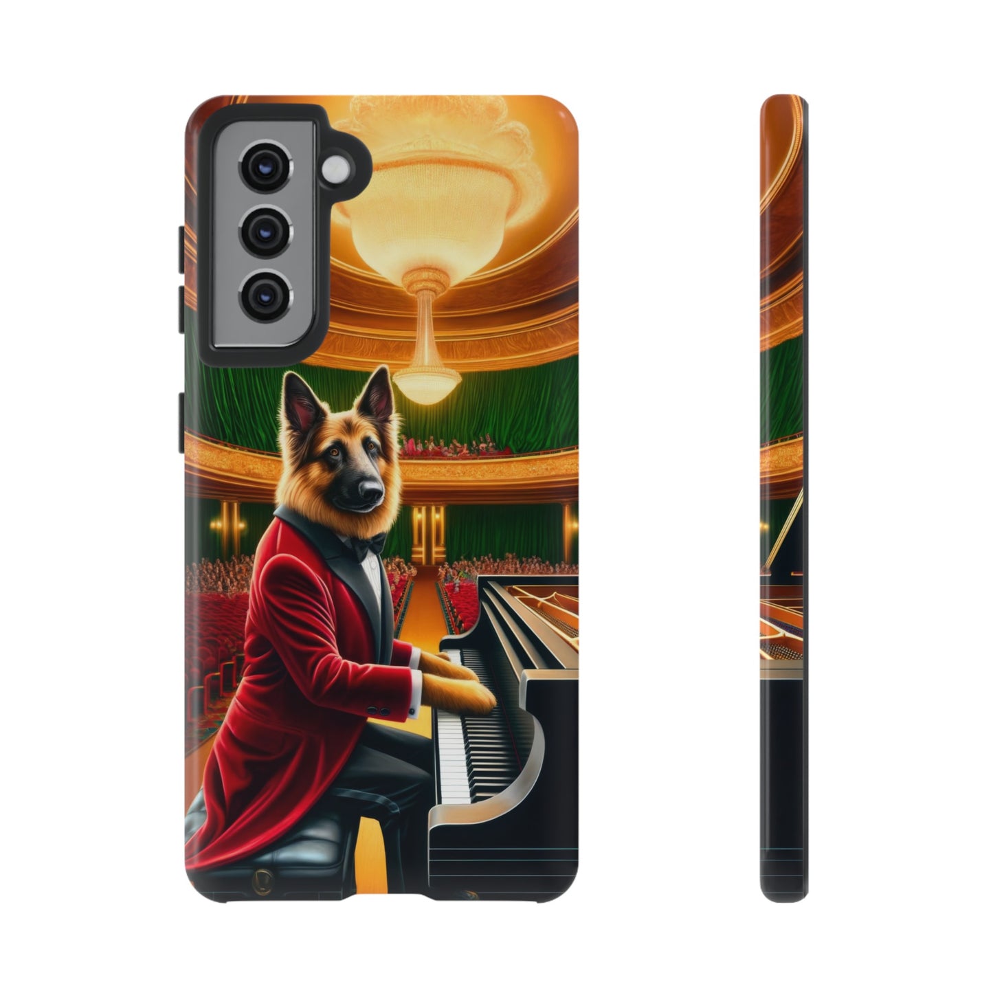 German Shepherd Playing the Piano Phone Case