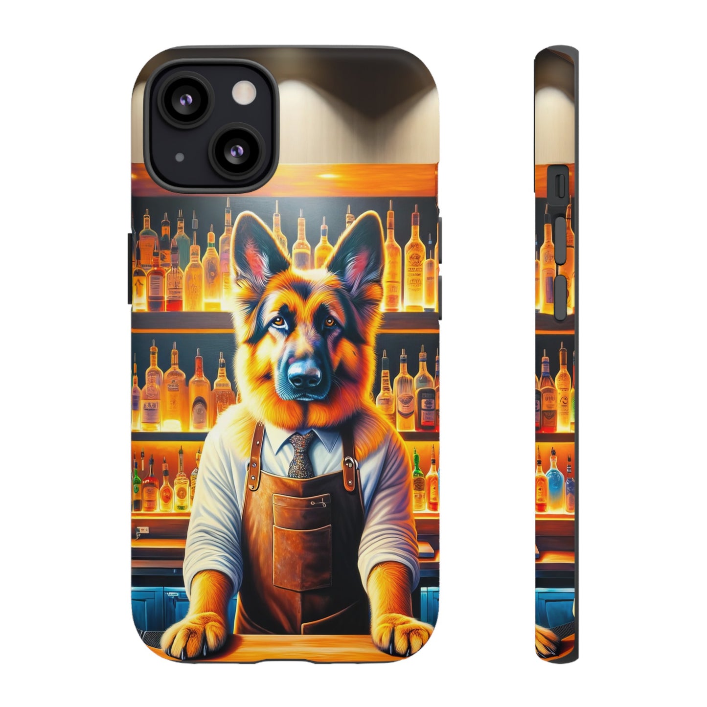 German Shepherd Tending a Bar Phone Case