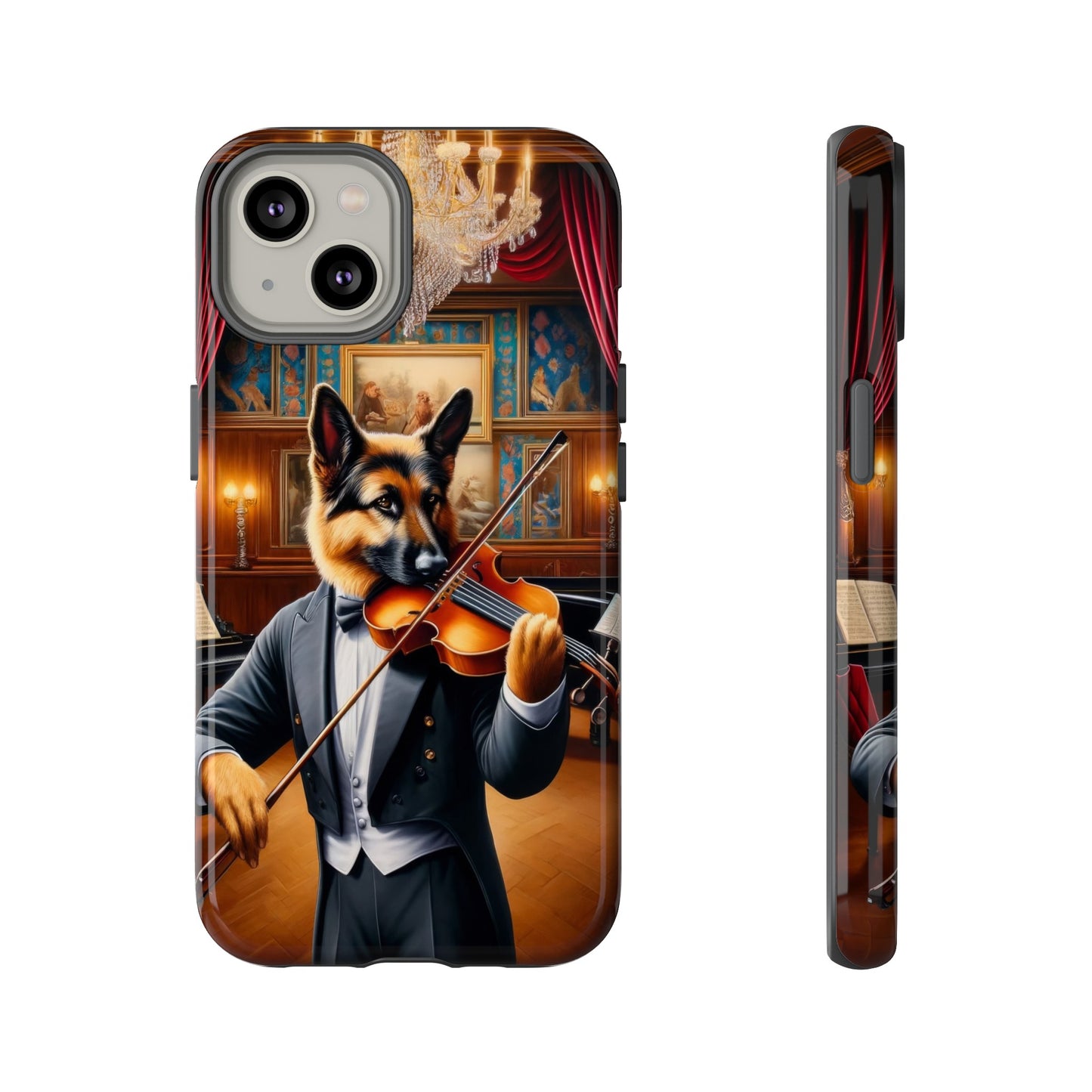 German Shepherd Playing the Violin Phone Case