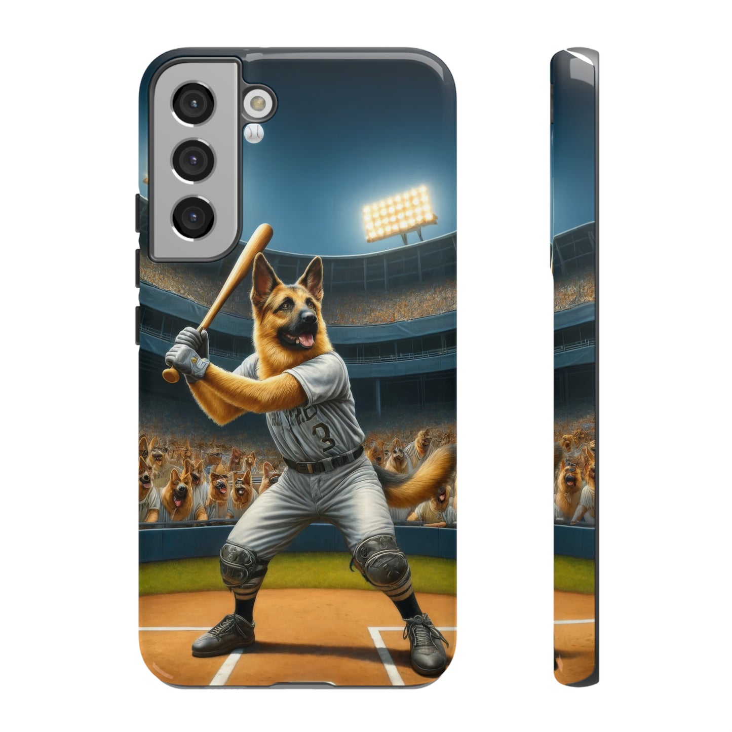 German Shepherd Playing Baseball Tough Phone Case