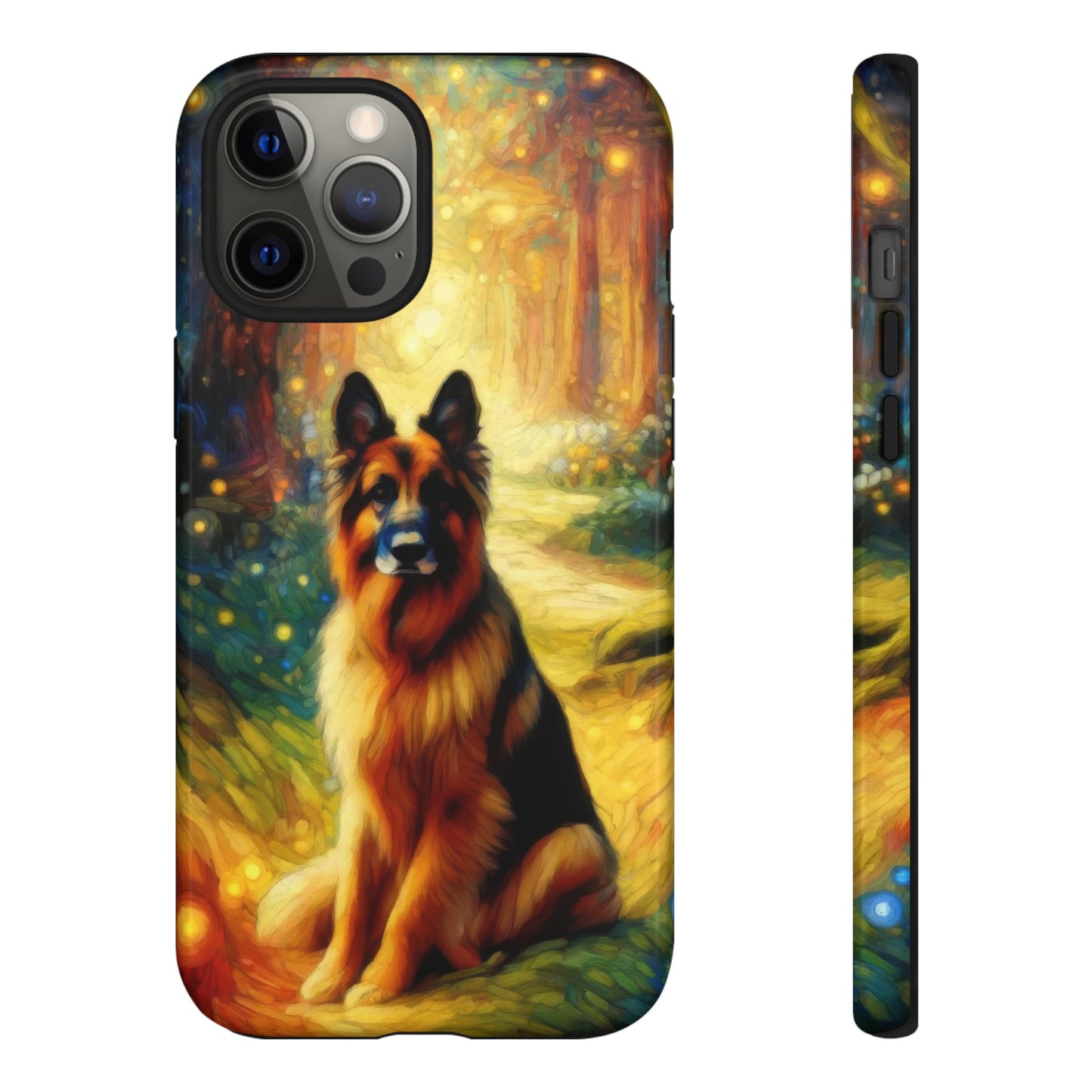 Neo-impressionism and fairy tale German Shepherd Phone Case