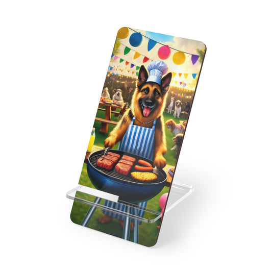 German Shepherd Barbecue Party Smartphone Stand