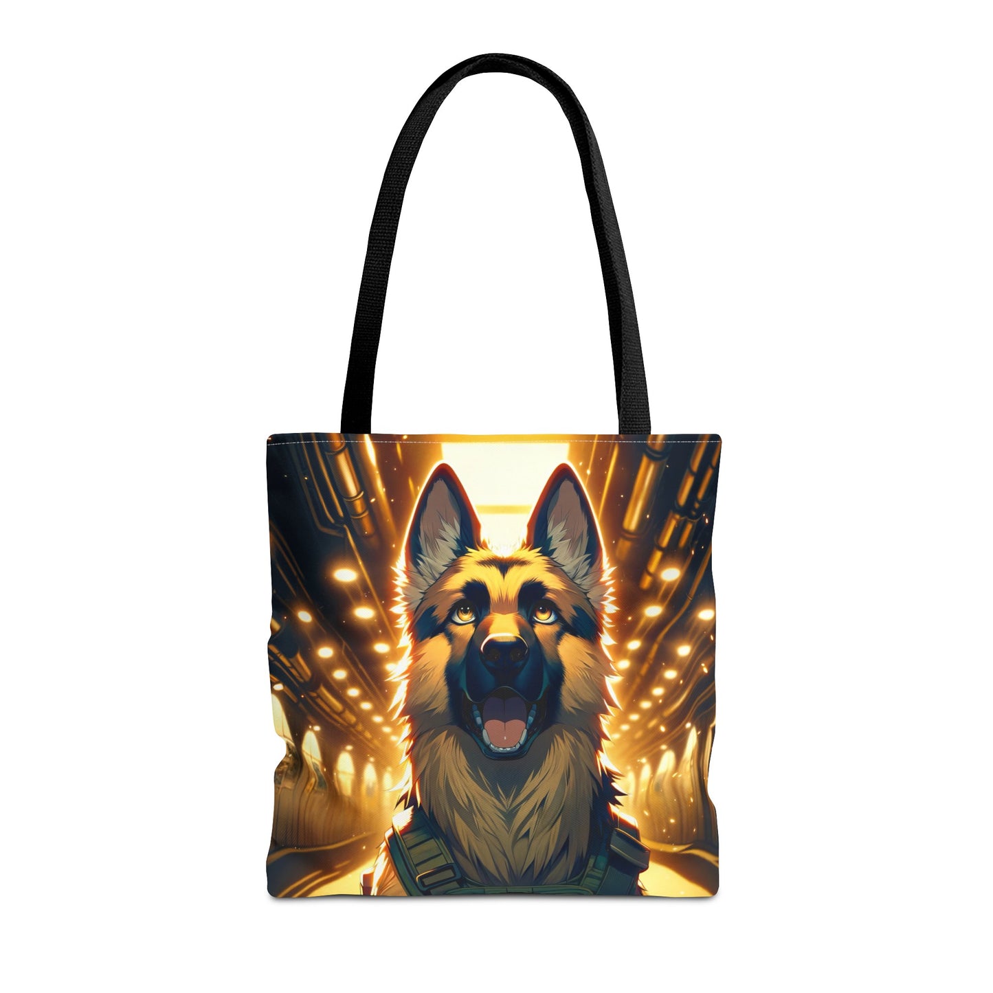 Anime German Shepherd Tote Bag