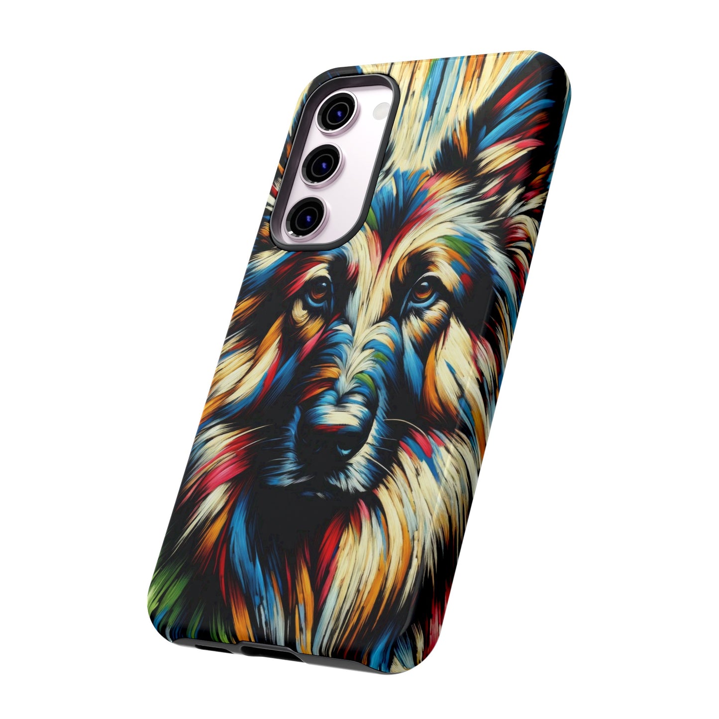 Fauvism scratchboard technique German Shepherd Phone Case