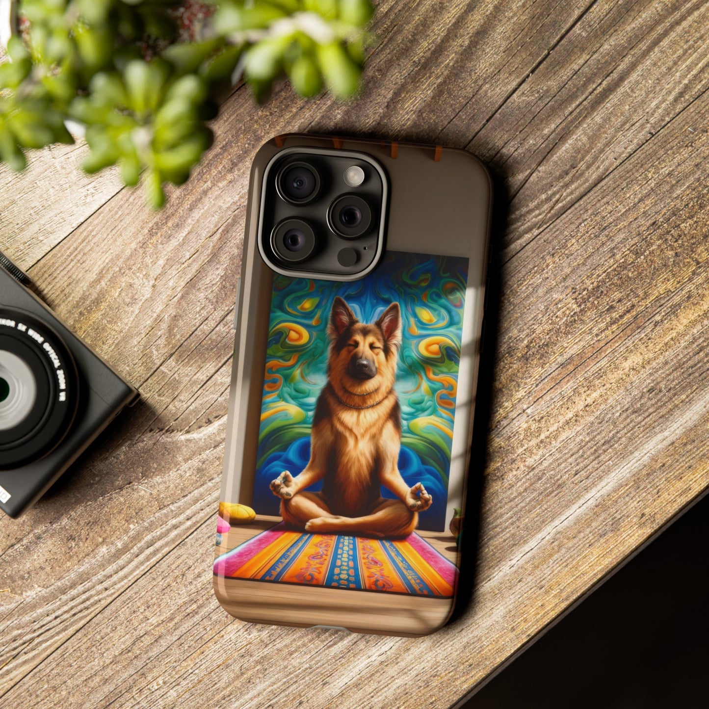 German Shepherd Meditating Phone Case