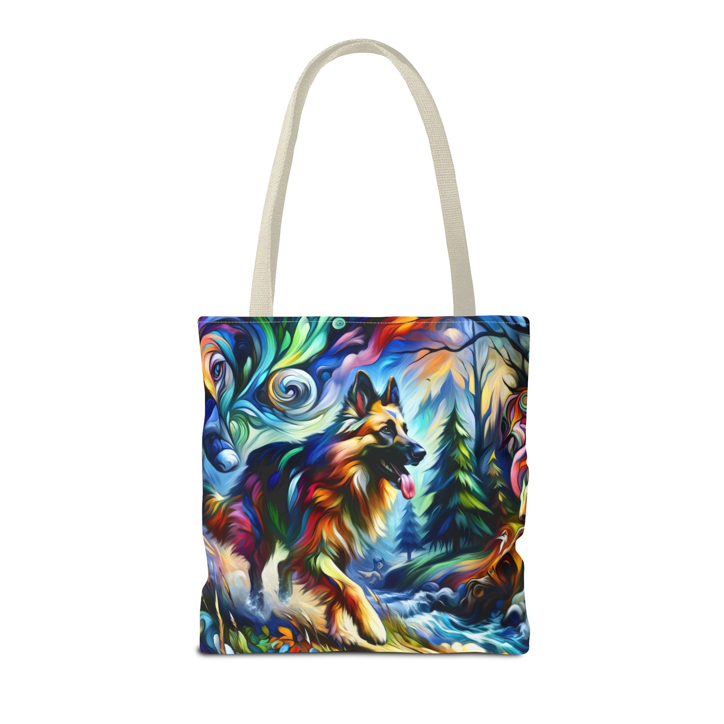 Fantasy and fauvism German Shepherd Tote Bag