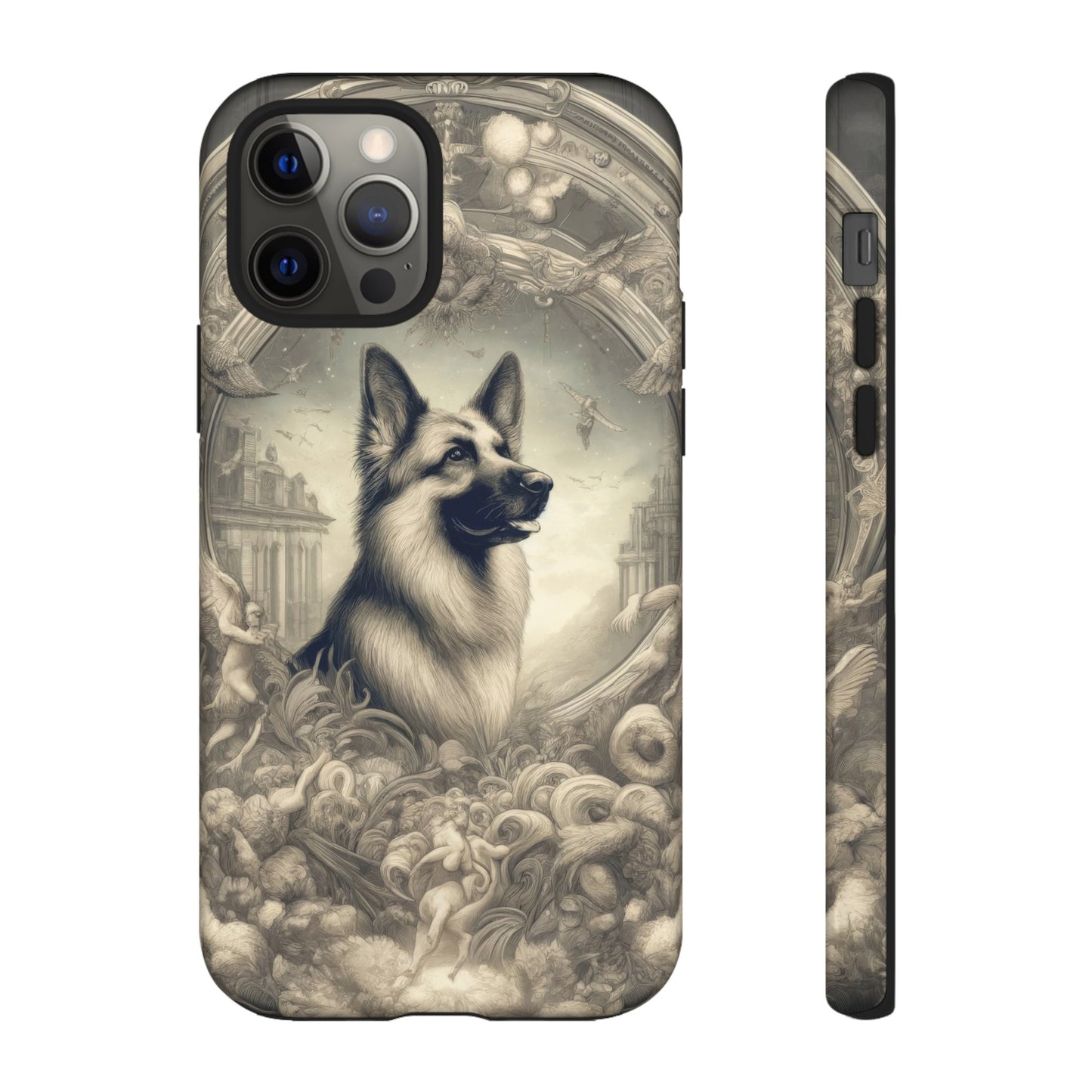 Dreamy fantasy and rococo German Shepherd Phone Case