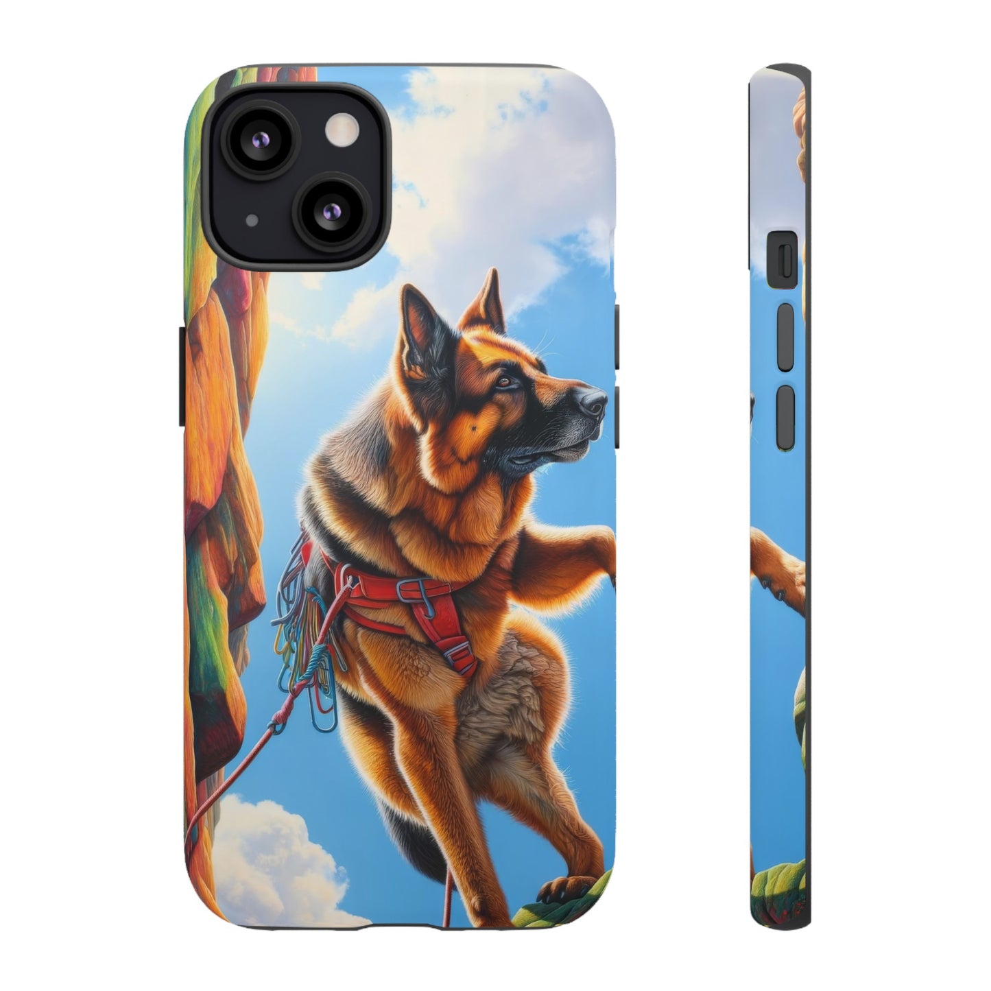 German Shepherd Rock climbing Phone Case