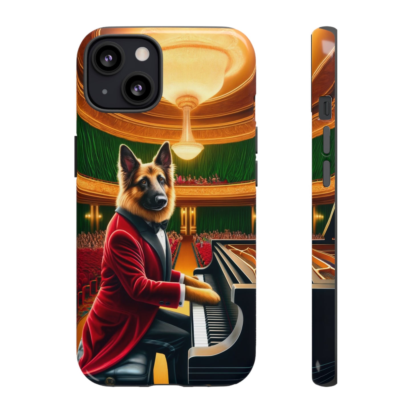German Shepherd Playing the Piano Phone Case