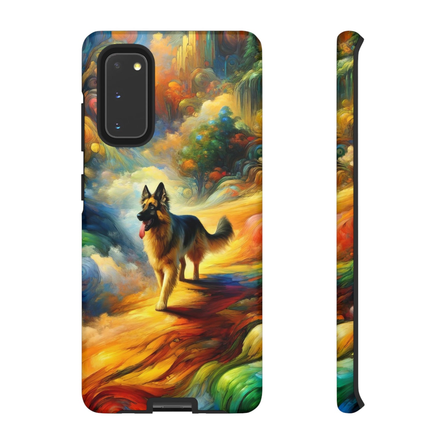 Fantasy and fauvism German Shepherd Phone Case