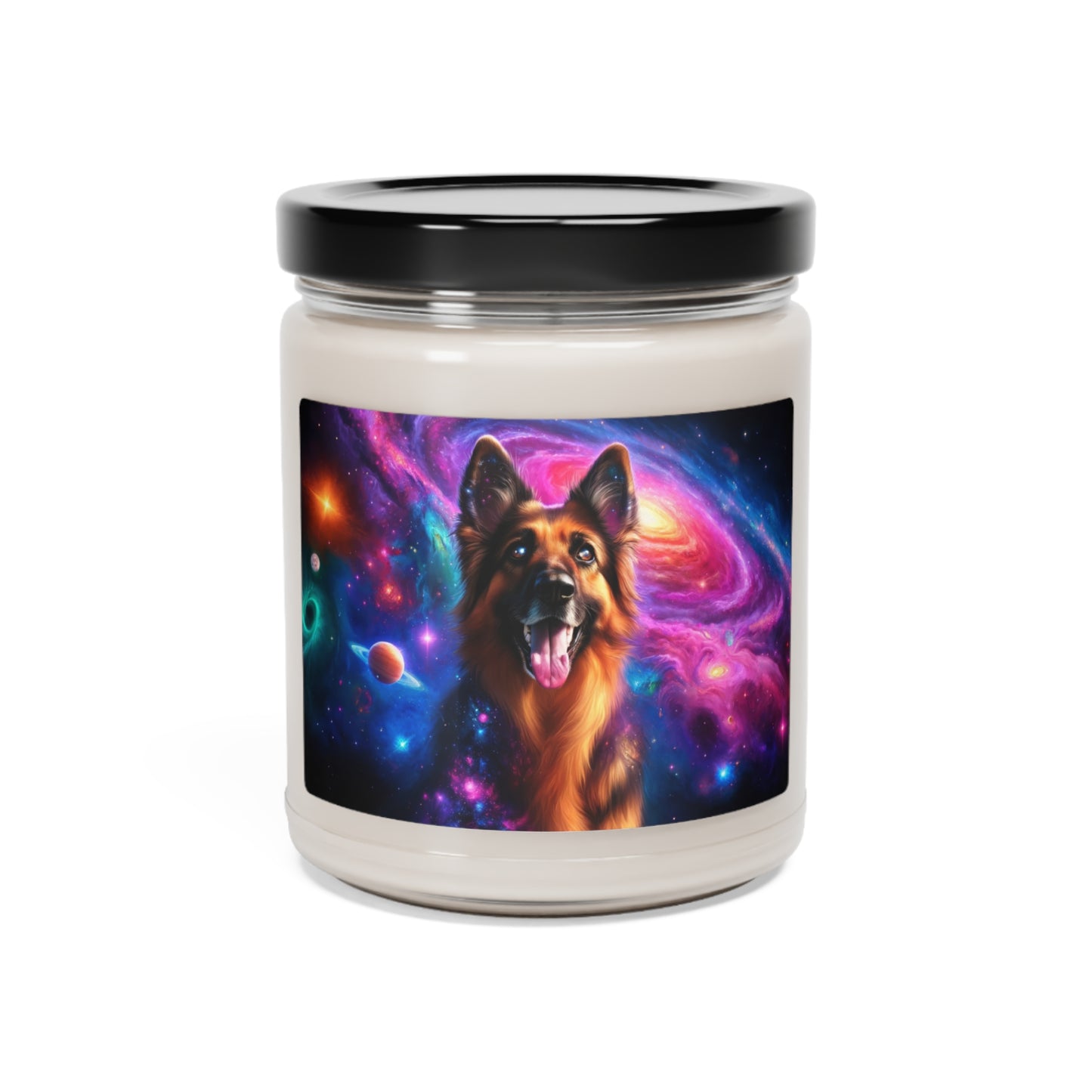 German Shepherd in Space Scented Soy Candle, 9oz