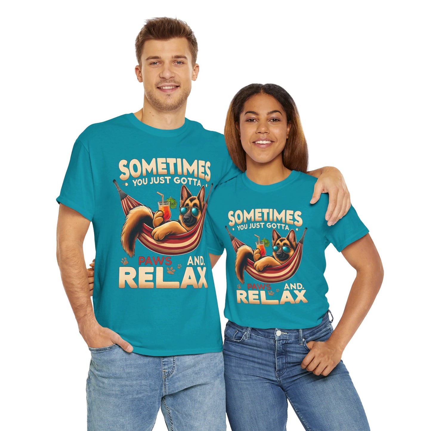 Sometimes You Just Paws and Relax T-Shirt (13 colors) (German Shepherd)