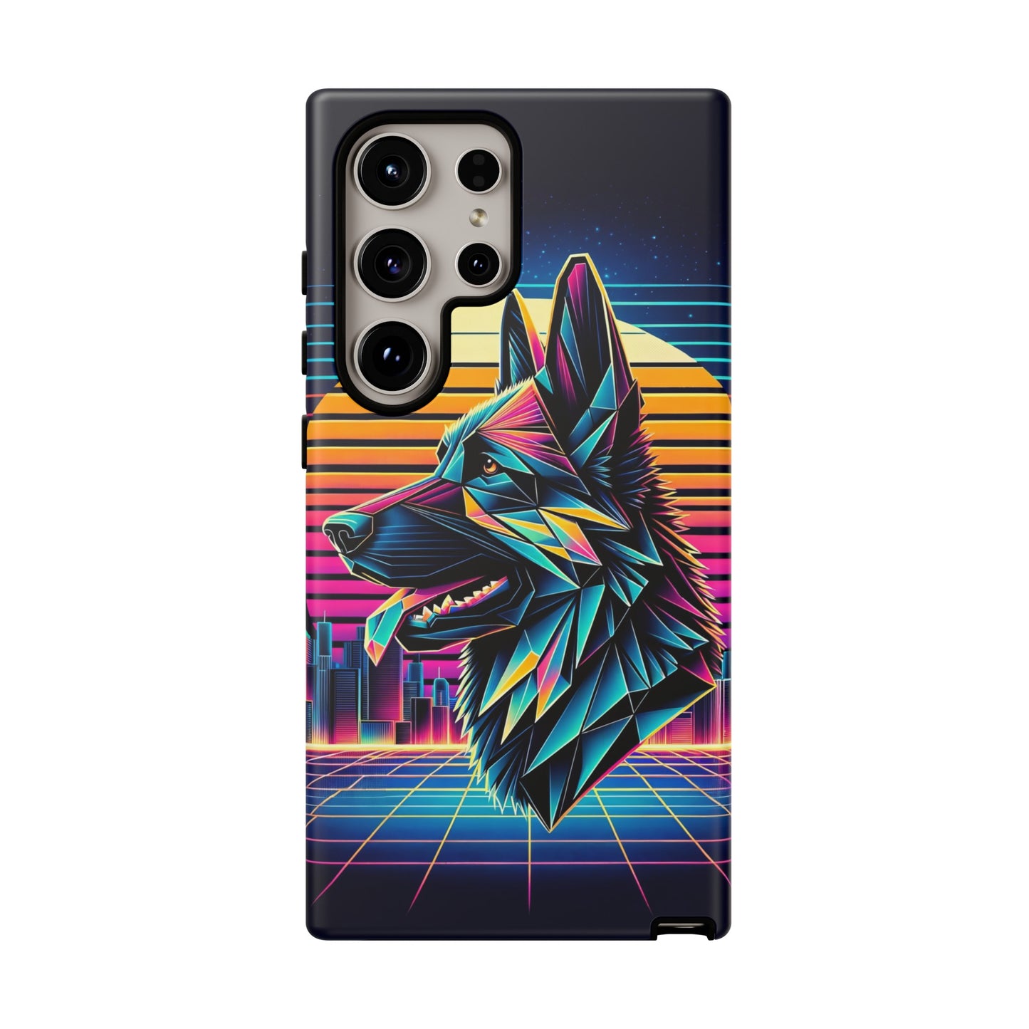 Origami and polyart German Shepherd Phone Case