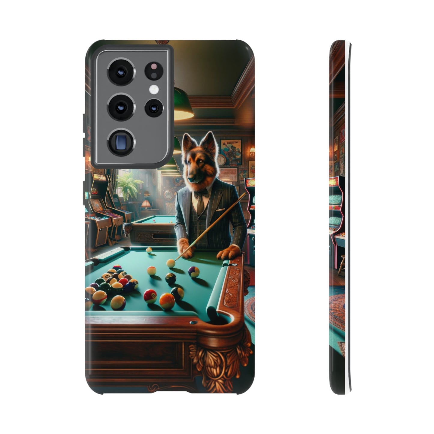 German Shepherd Playing Pool Phone Case