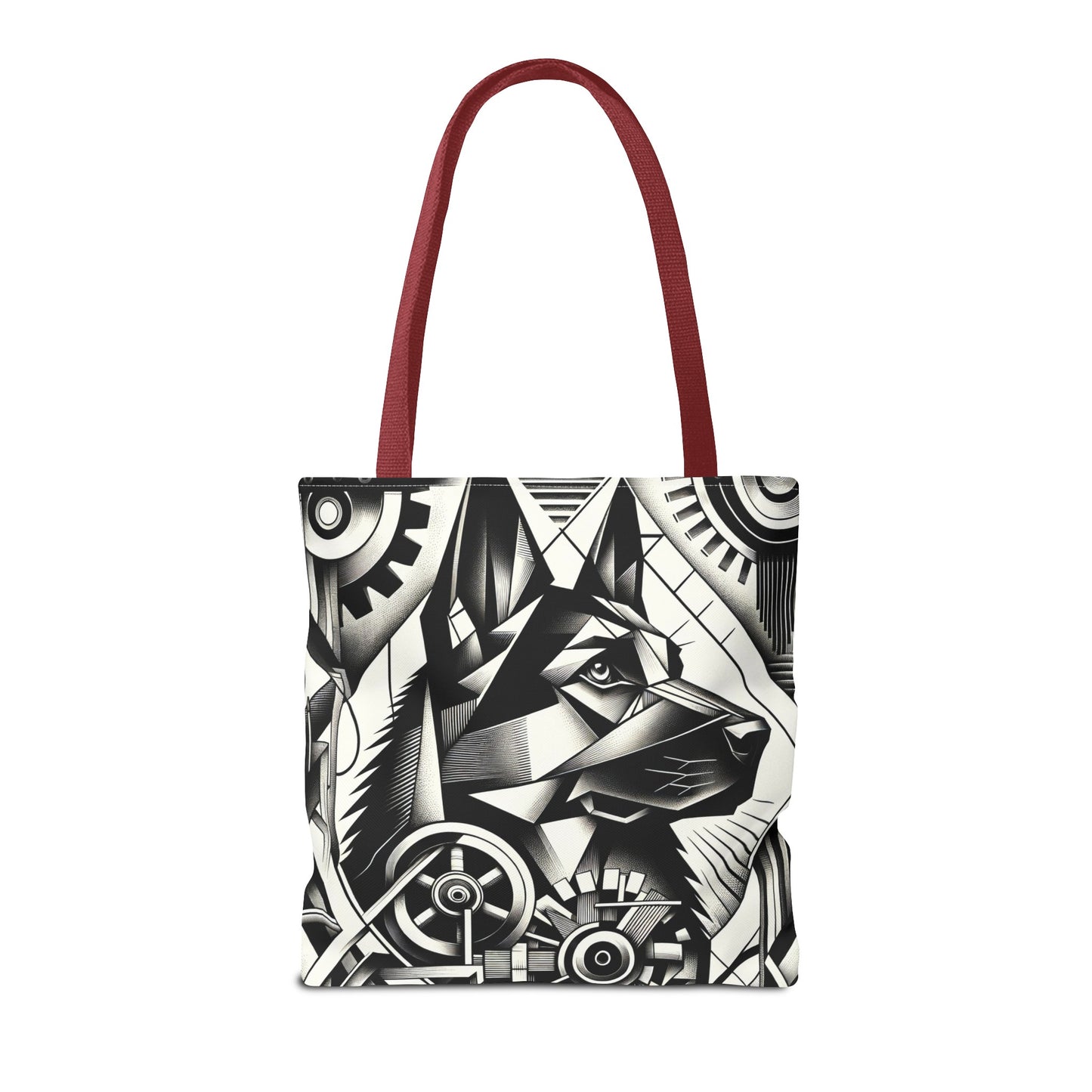 Constructivism and etching style German Shepherd Tote Bag