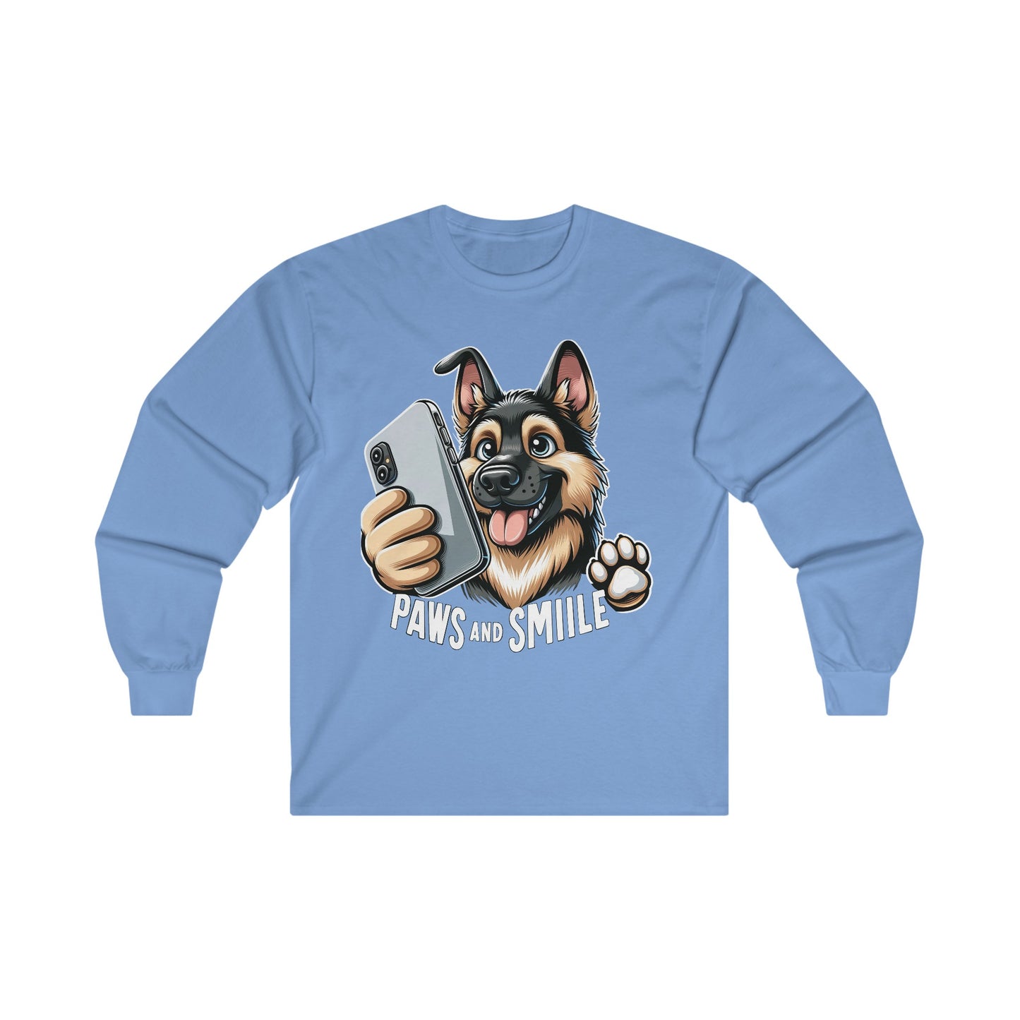 Paws and Smile Long Sleeve Shirt (20 colors) (German Shepherd)