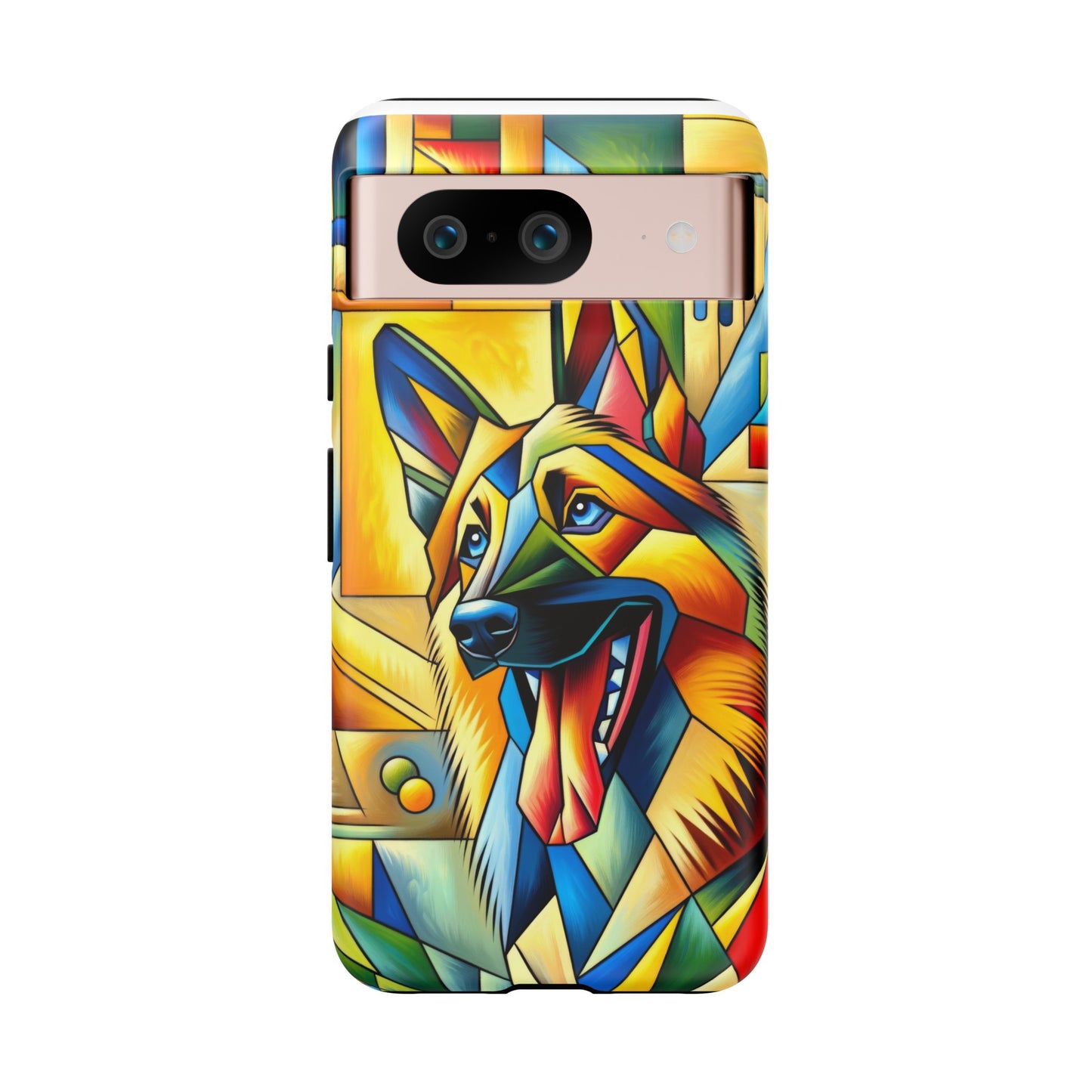 German Shepherd in Cubism Tough Phone Case