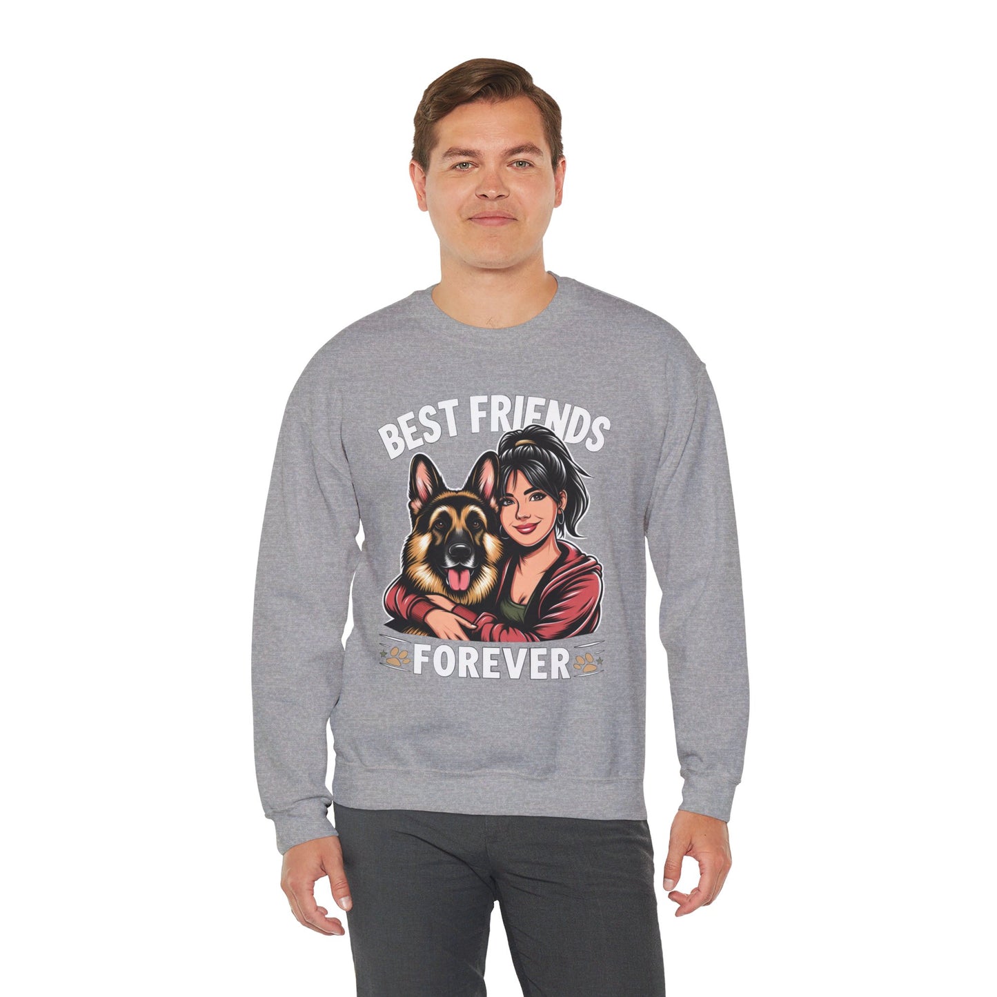 Best Friends Forever Sweatshirt (10 colors) (German Shepherd)