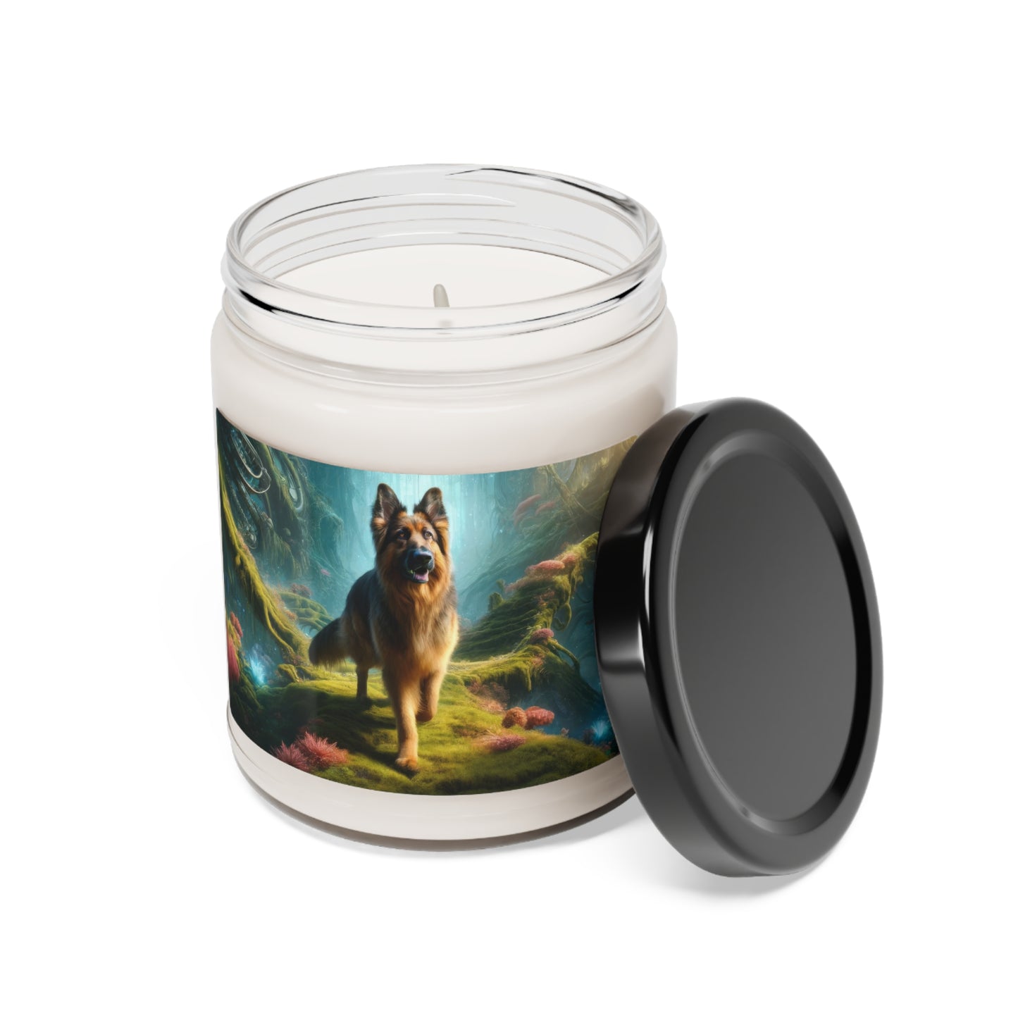 Sci-fi fantasy German Shepherd Scented Soy Candle, 9oz