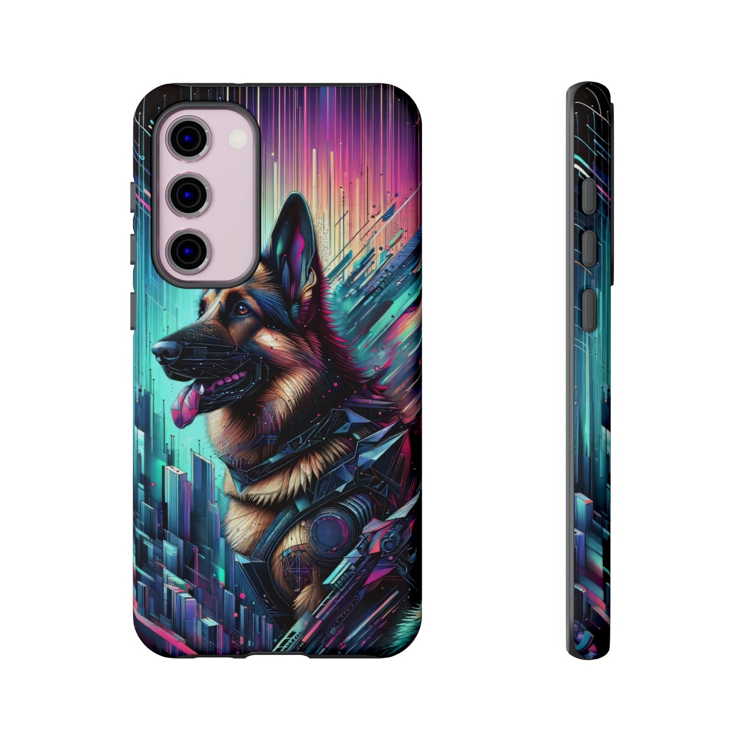 Futurism and gothic German Shepherd Phone Case