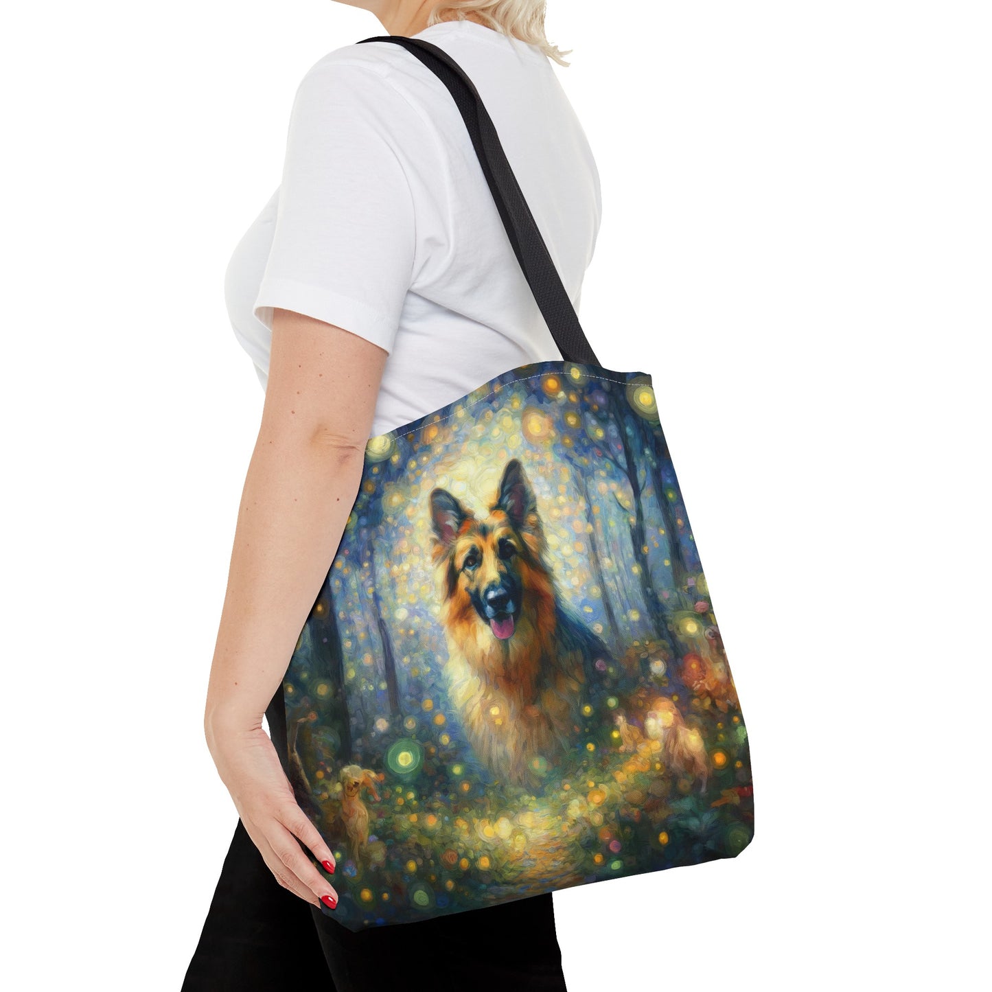 Neo-impressionism and fairy tale German Shepherd Tote Bag