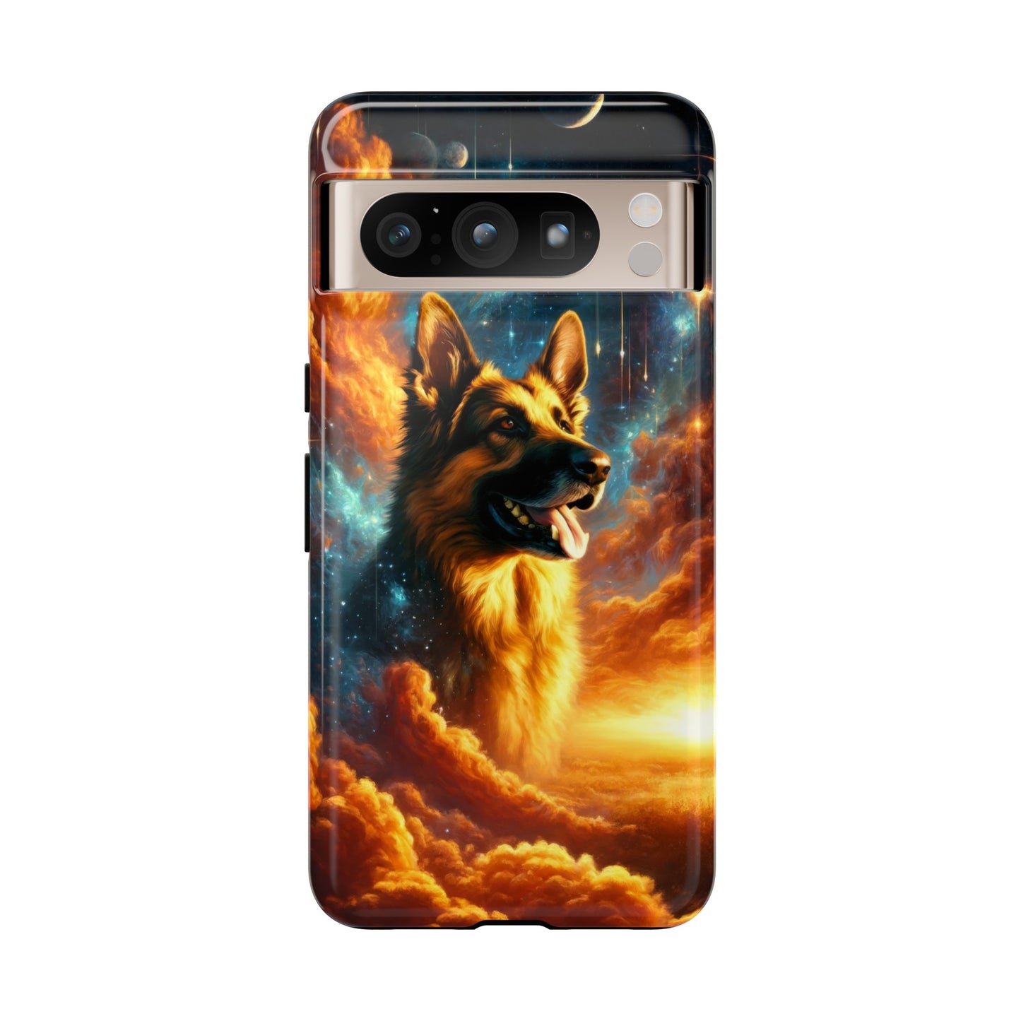 Sci-fi and stars-themed German Shepherd Phone Case