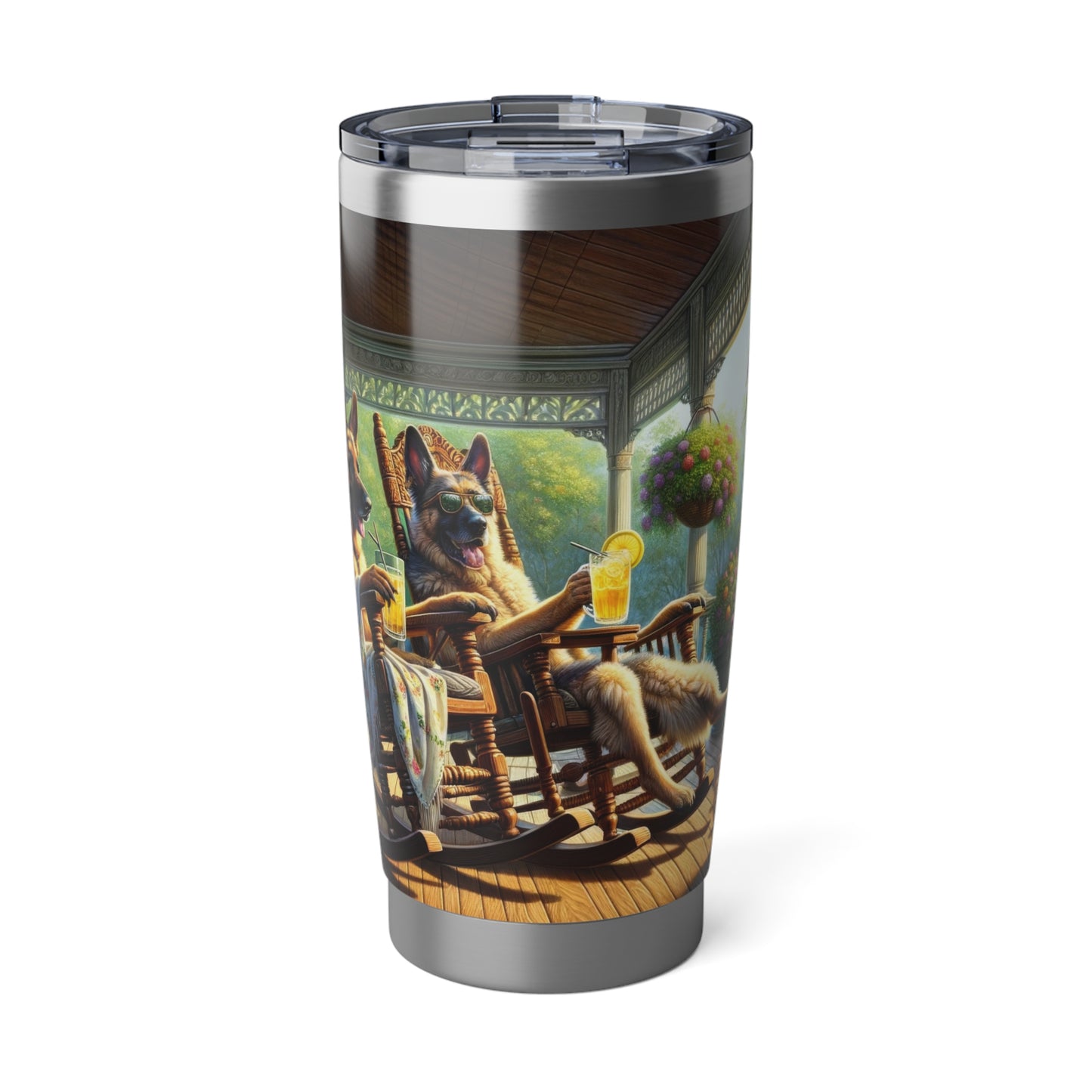 German Shepherds on the Porch 20oz Tumbler